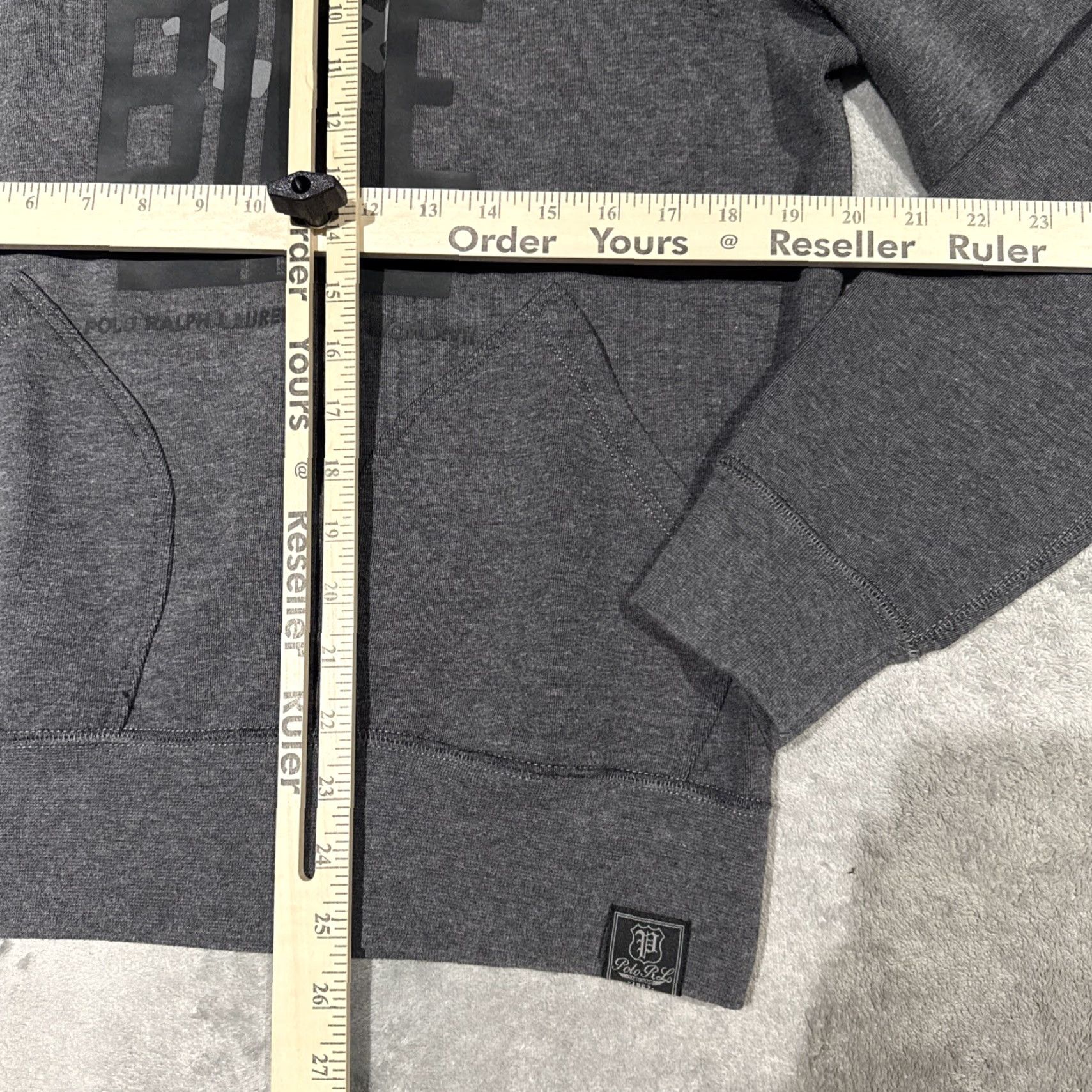 Ralph Lauren VINTAGE Polo Ralph Lauren Hoodie Mens M NYC Bike Heavy Old Money Preppy Pockets Charcoal Size US M / EU 48-50 / 2 - 6 Thumbnail