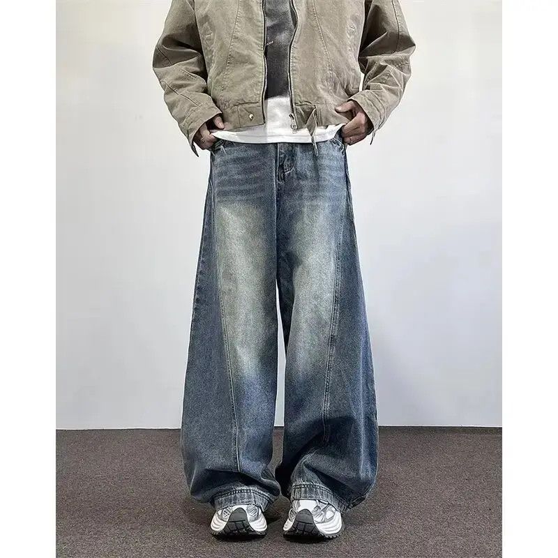 Japanese Brand Retro loose hip-hop straight leg wide leg jeans Size US 32 / EU 48 - 2 Thumbnail