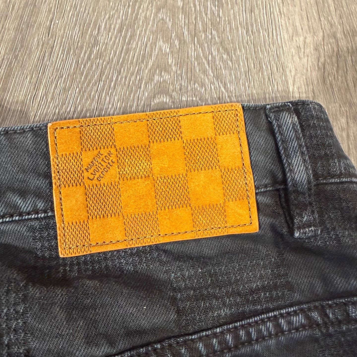 Louis Vuitton LV Black Damier Jacquard Denim 32 Worn Once Size US 32 / EU 48 - 5 Thumbnail