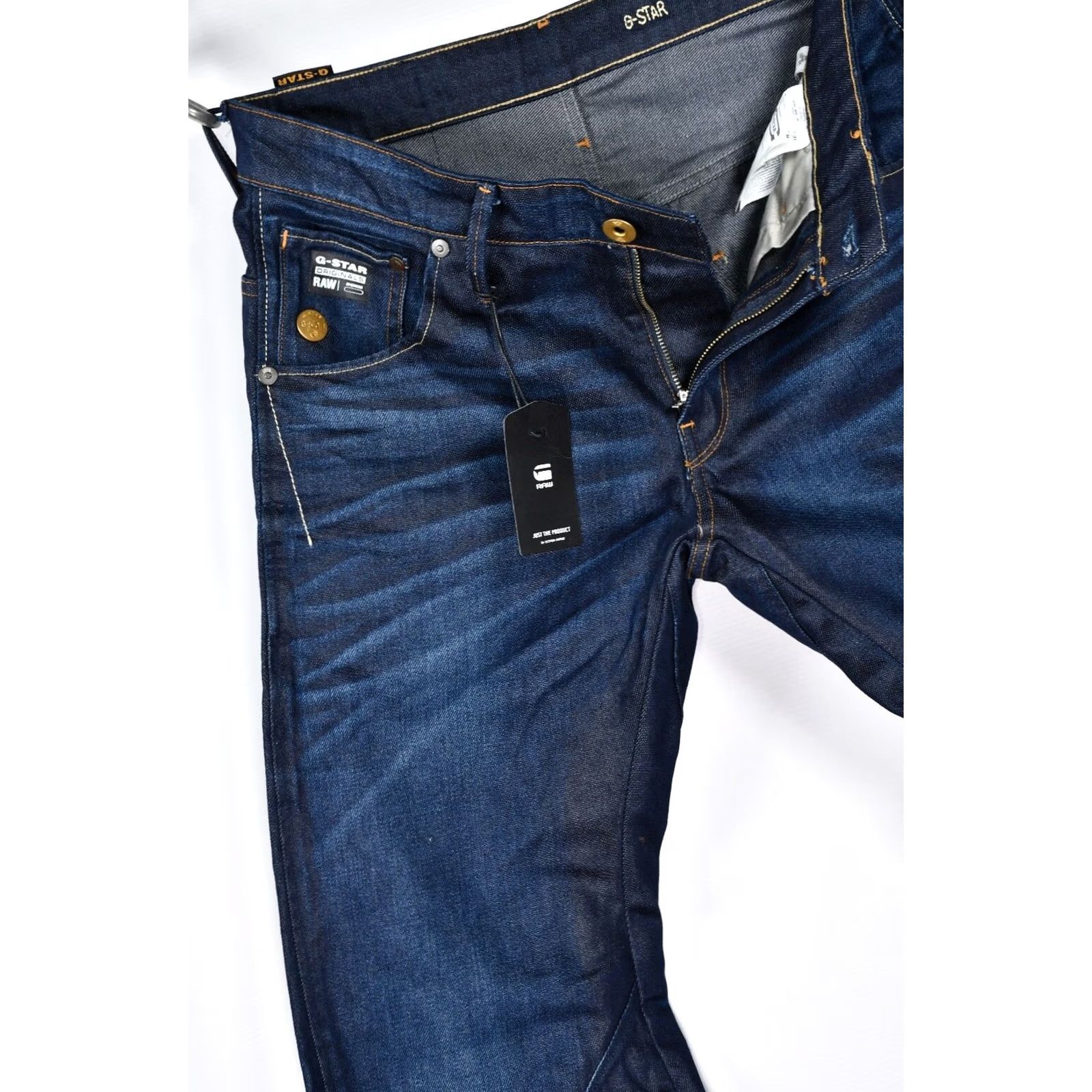 G-Star G-Star Raw 3301 Slim Jeans Men W31/L34 Blue 100% Cotton Denim 5-Pocket Design Slim Regular Fit Vintage No N/A Size US 31 - 6 Thumbnail