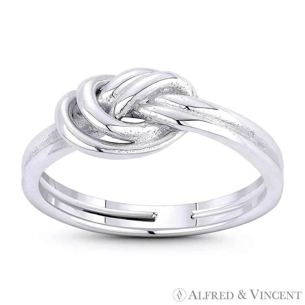 Other Two-Strand Overhand Love Knot Charm Promise Ring Size ONE SIZE - 1 Preview