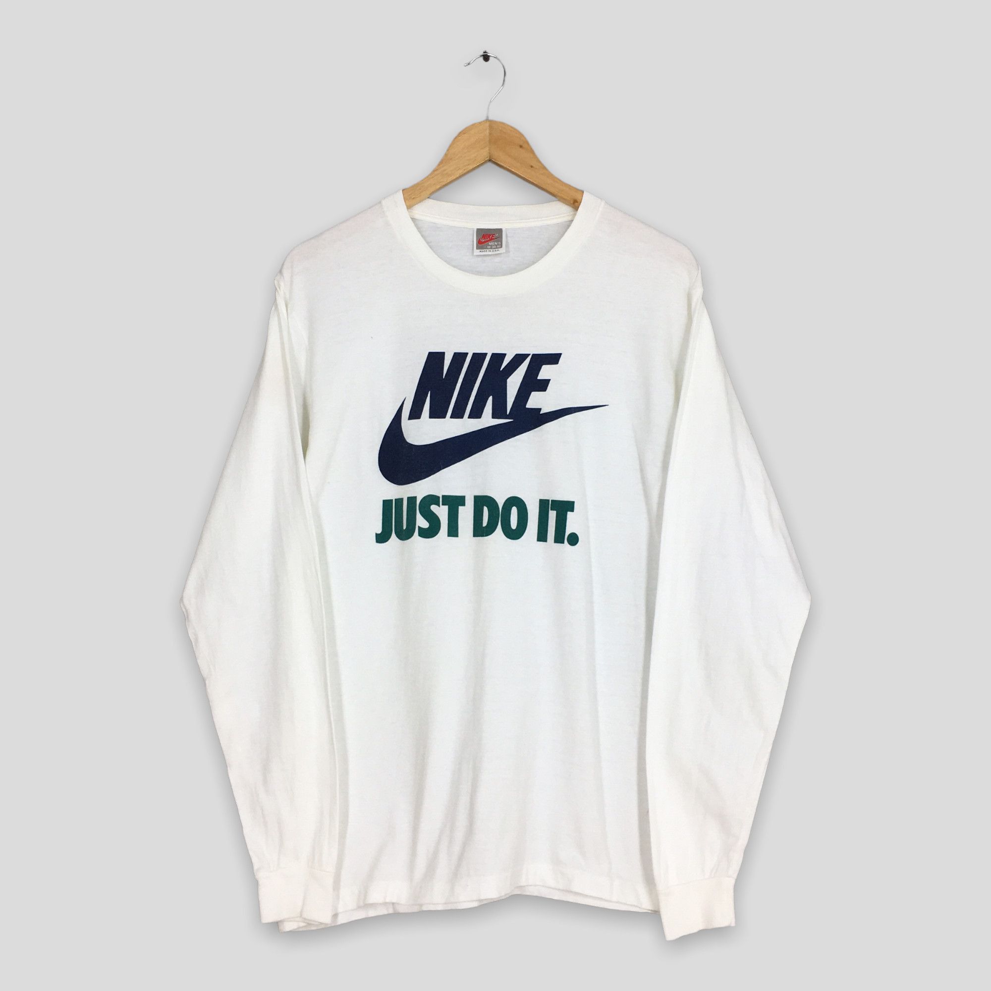 Nike × Vintage Vintage 90's Nike Swoosh Just Do It Tshirt Medium Size US M / EU 48-50 / 2 - 1 Thumbnail