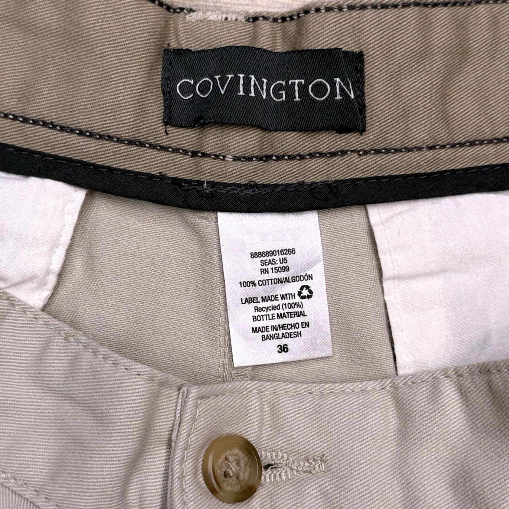Vintage Covington Covington Pleated Front Shorts Mens 36 Beige High Rise New Long Size US 36 / EU 52 - 4 Thumbnail
