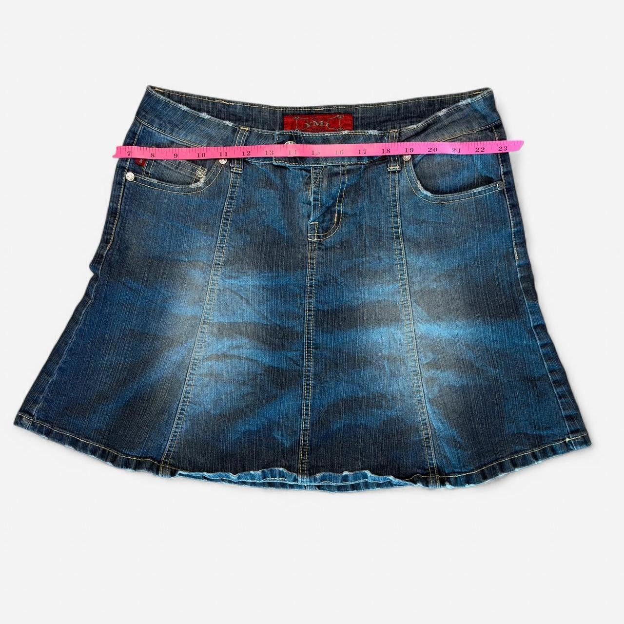 Other YMI Vintage Y2K Flare Mini Denim Skirt - Size 7 Size 27" / US 4 / IT 40 - 2 Thumbnail