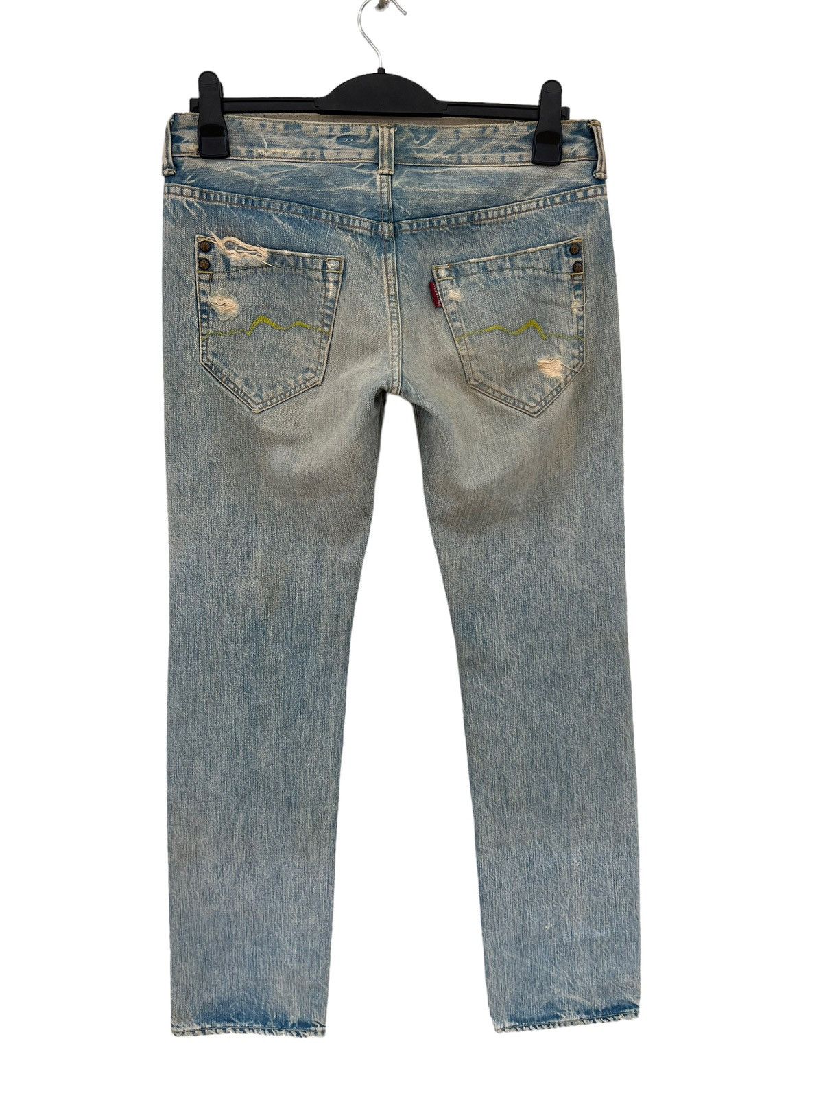 Japanese Brand Rivet & Blue Japan Distressed Muddy Denim Jeans Size US 30 / EU 46 - 14 Thumbnail