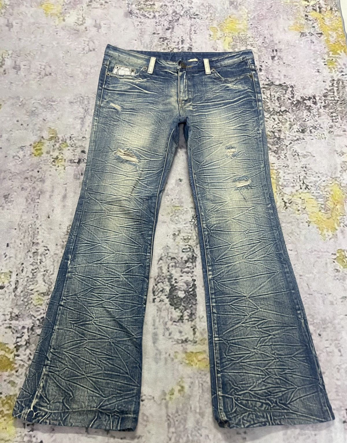 Other Flare Japanese Jeans Lightning Wash Real Vintage Size US 34 / EU 50 - 1 Thumbnail