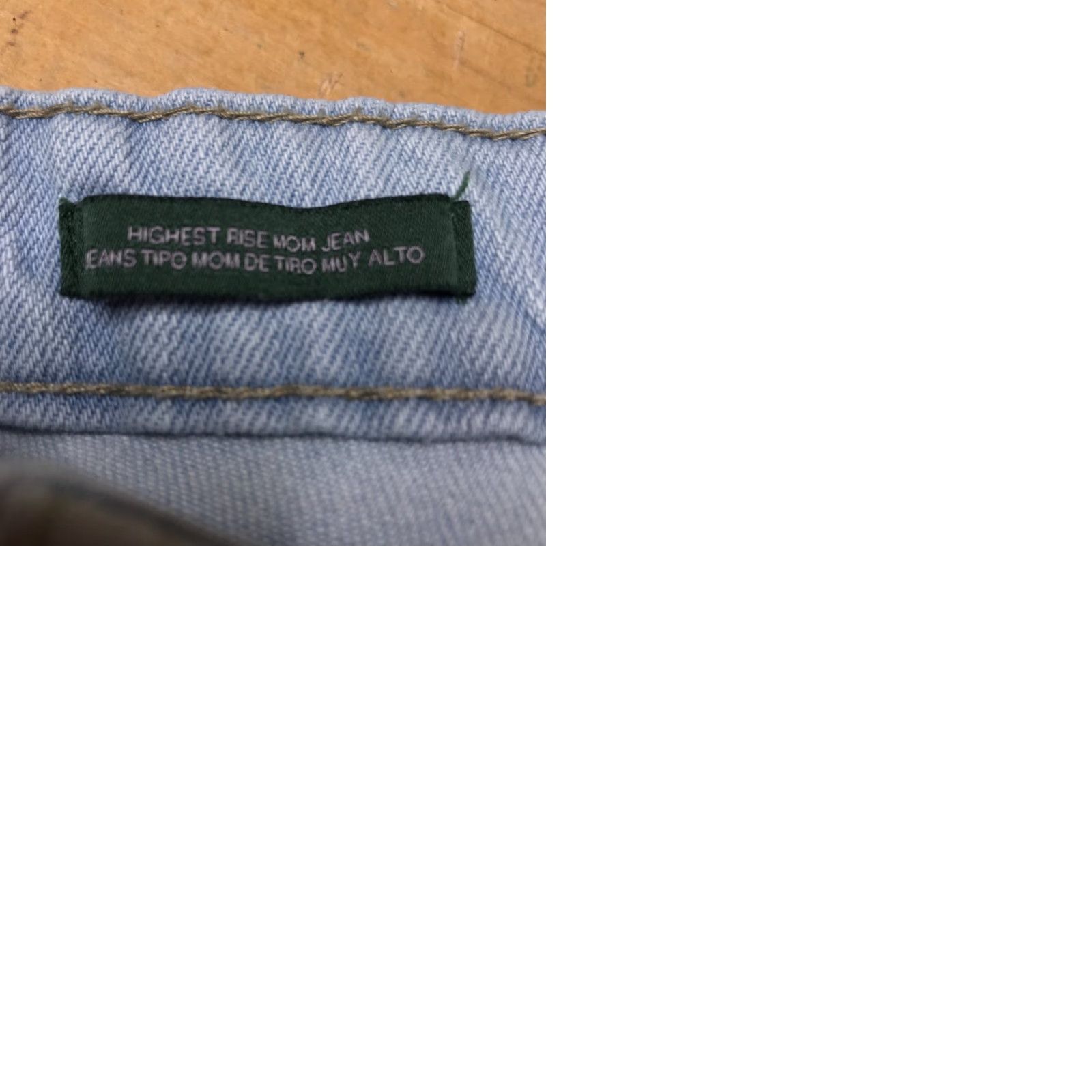 Vintage Wild Fable Jeans Womens Size 8 Light Wash Blue Destroyed Distressed High Rise Stretch Size 30" / US 8 / IT 44 - 9 Thumbnail
