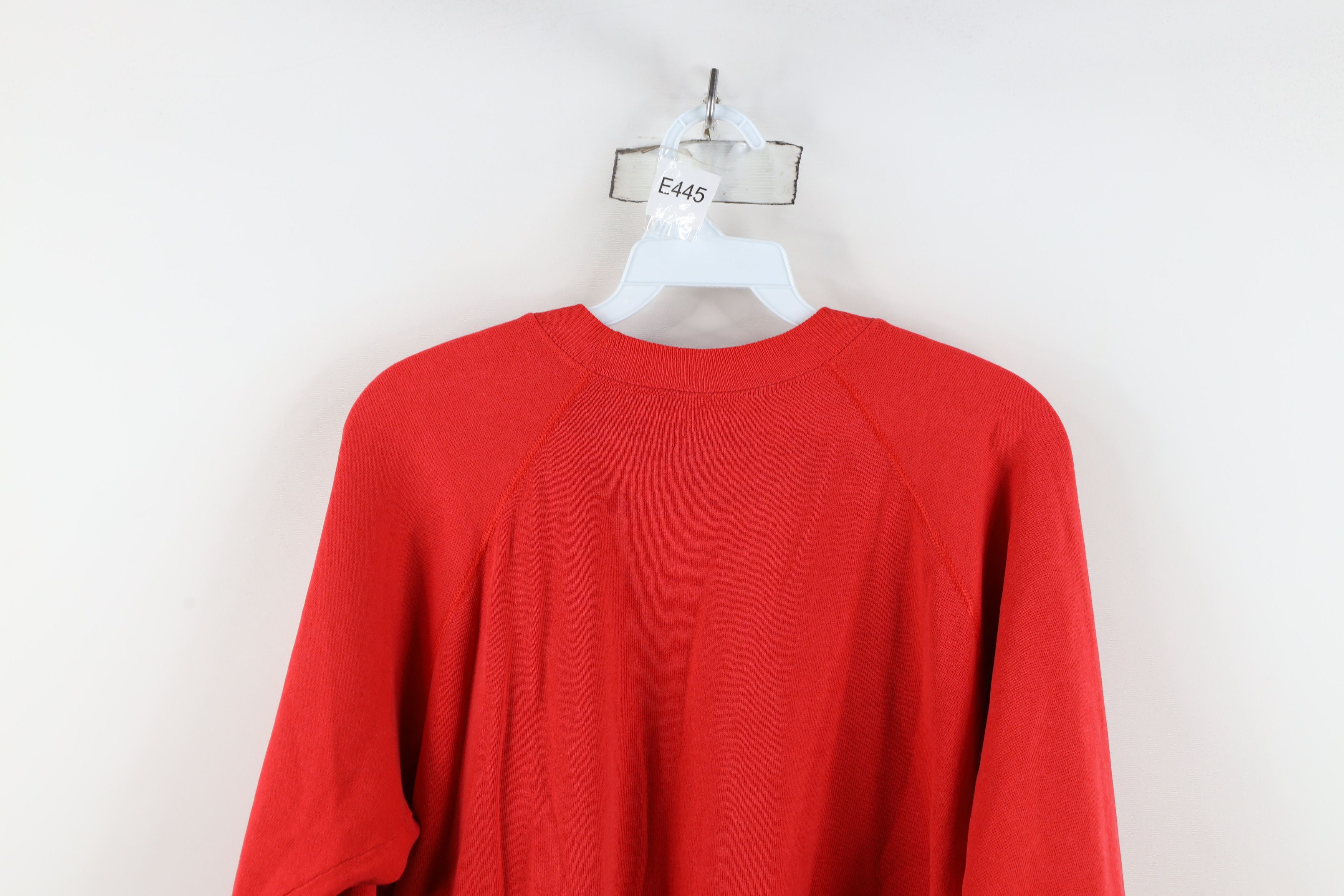 Hanes Vintage 80s Hanes Faded Blank Crewneck Sweatshirt Red USA Size L / US 10 / IT 46 - 14 Thumbnail