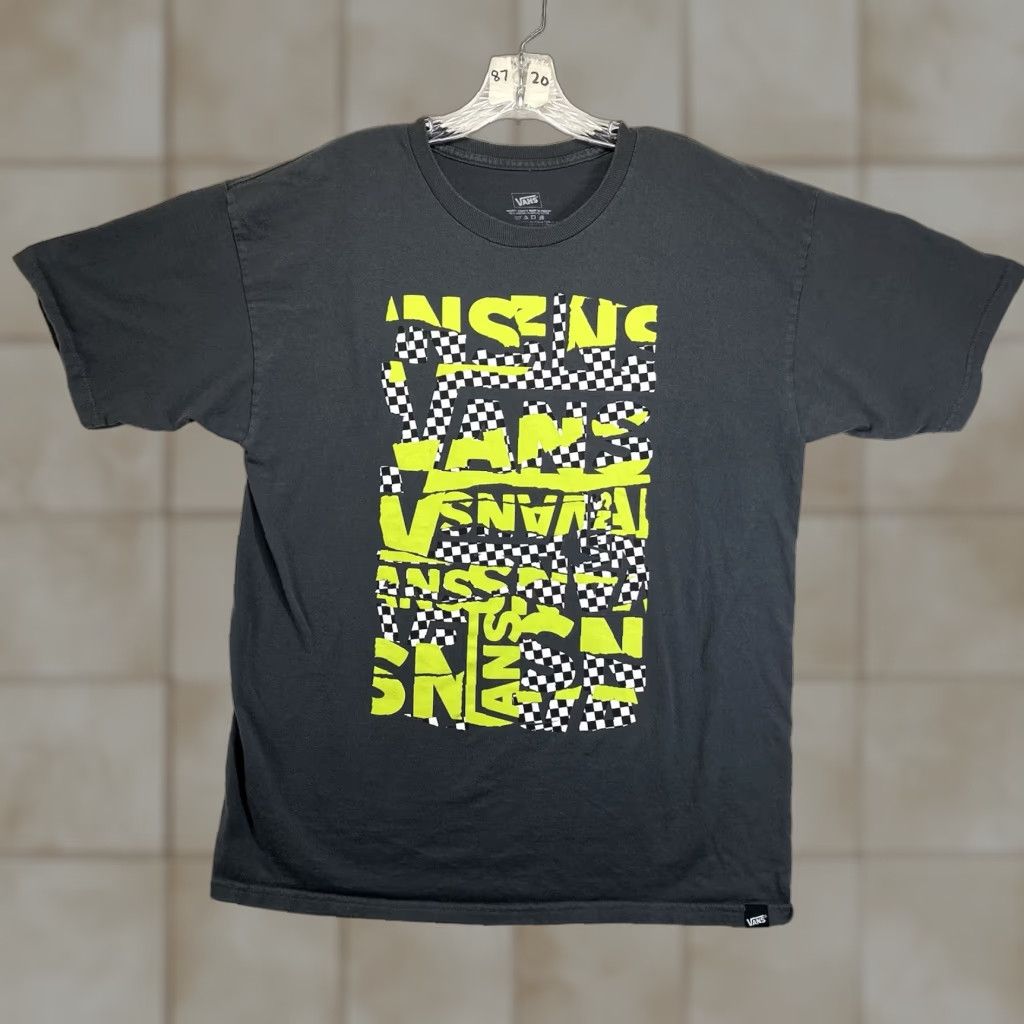 Vans VANS T Shirt Men Large Gray Skater Short Sleeve Neon Abstract Graphic All Cotton Size US L / EU 52-54 / 3 - 1 Thumbnail