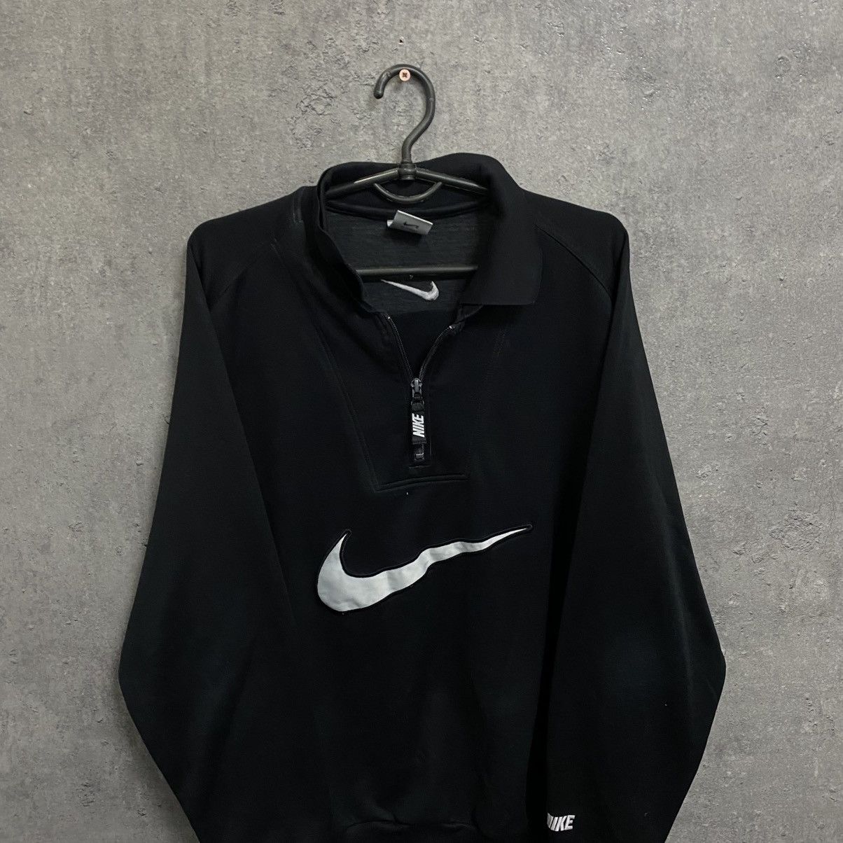 Nike VINTAGE NIKE QUARTER ZIP HOODIE BIG LOGO SWOOSH Size US L / EU 52-54 / 3 - 4 Thumbnail