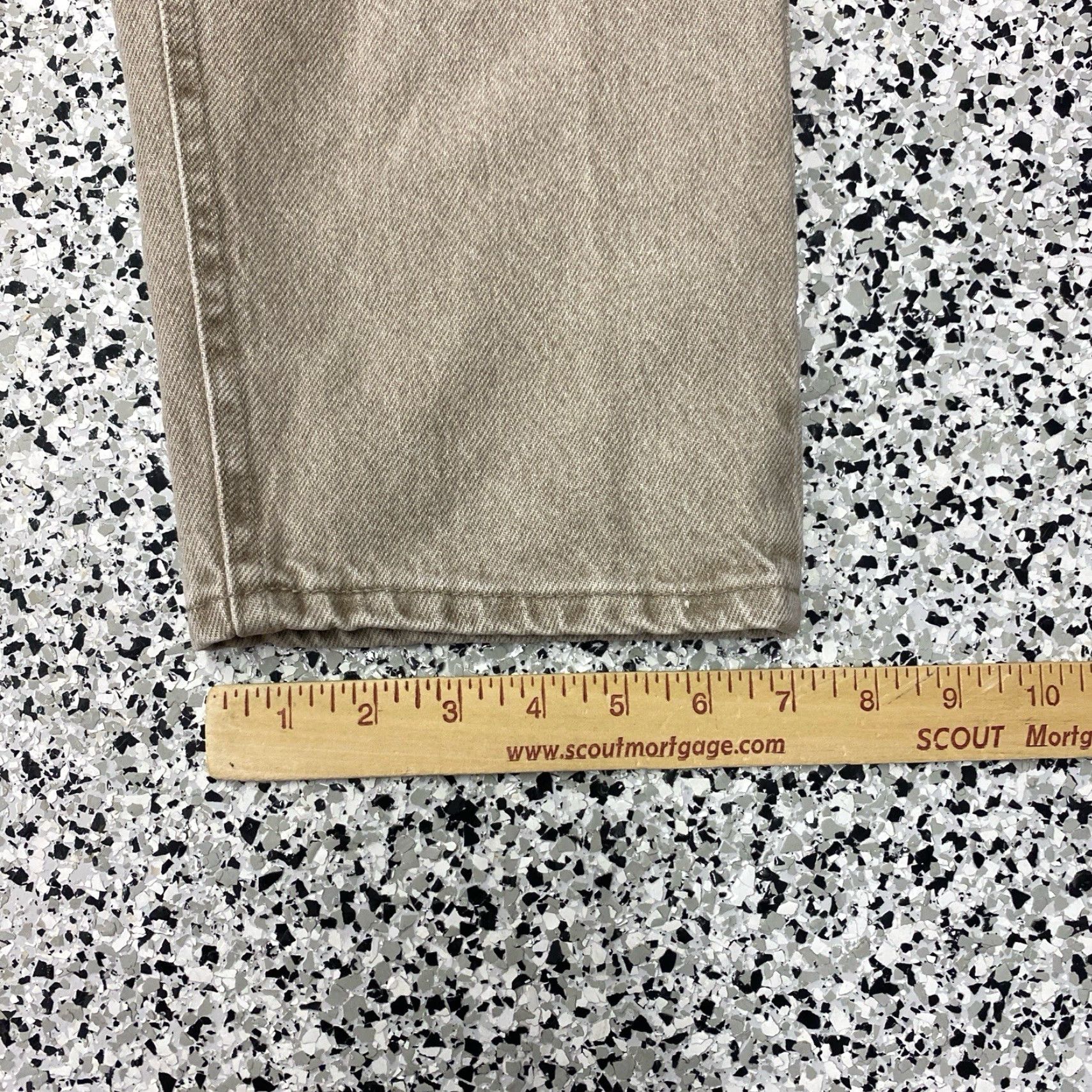 Lee VINTAGE Lee Jeans Riveted Mens 34x30 33x30 Grey USA Made Distressed 5-Pocket Denim Regular Straight Belt Loops USA Grunge Vintage Chore Size US 33 - 2 Thumbnail