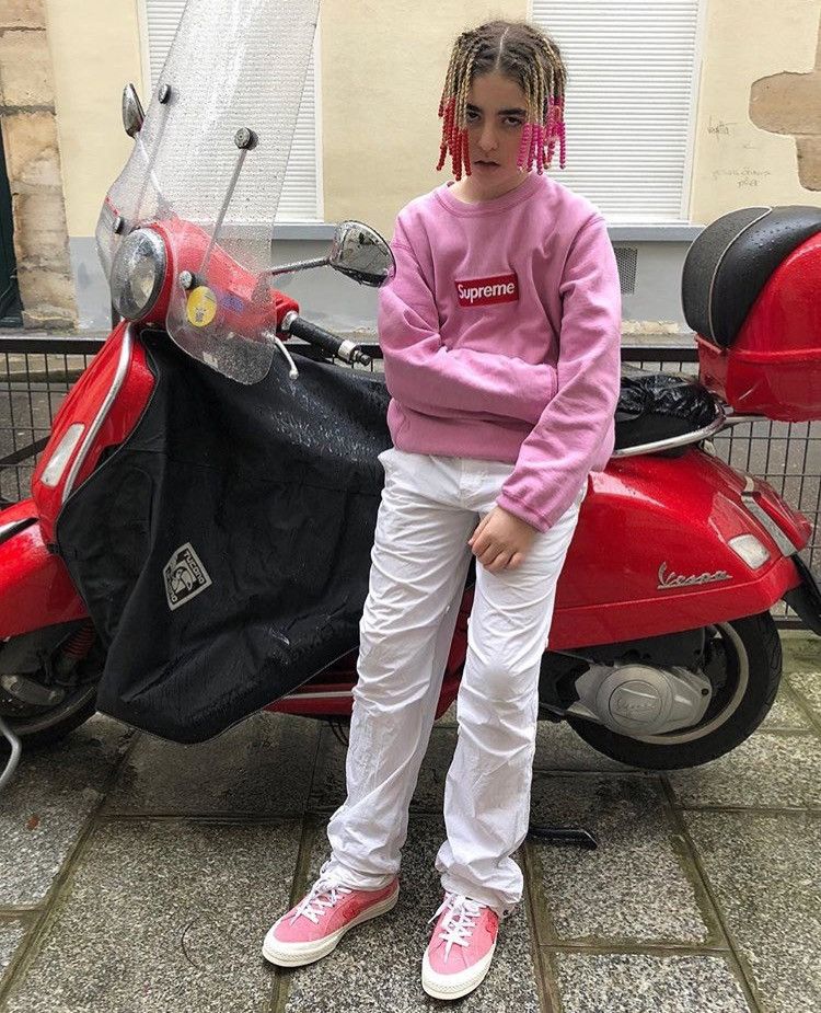 Supreme Supreme 15FW Box Logo CrewNeck Heather Pink Size US L / EU 52-54 / 3 - 10 Thumbnail
