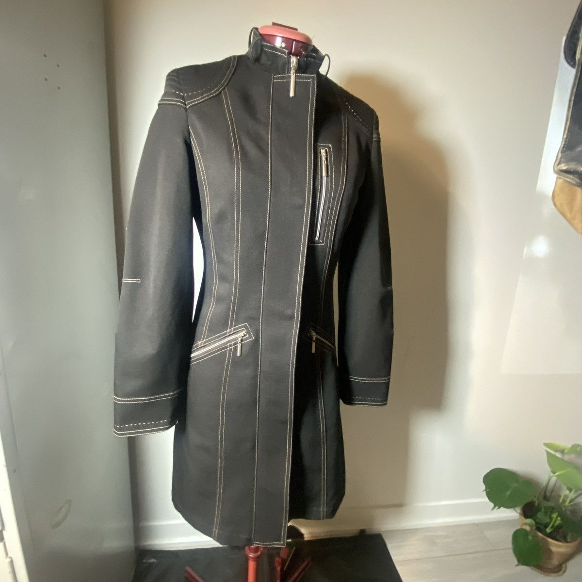 Japanese Brand Tristan & Iseut Matrix-Era “c. 1999–2003” Stitch Long Coat Size US S / EU 44-46 / 1 - 2 Thumbnail