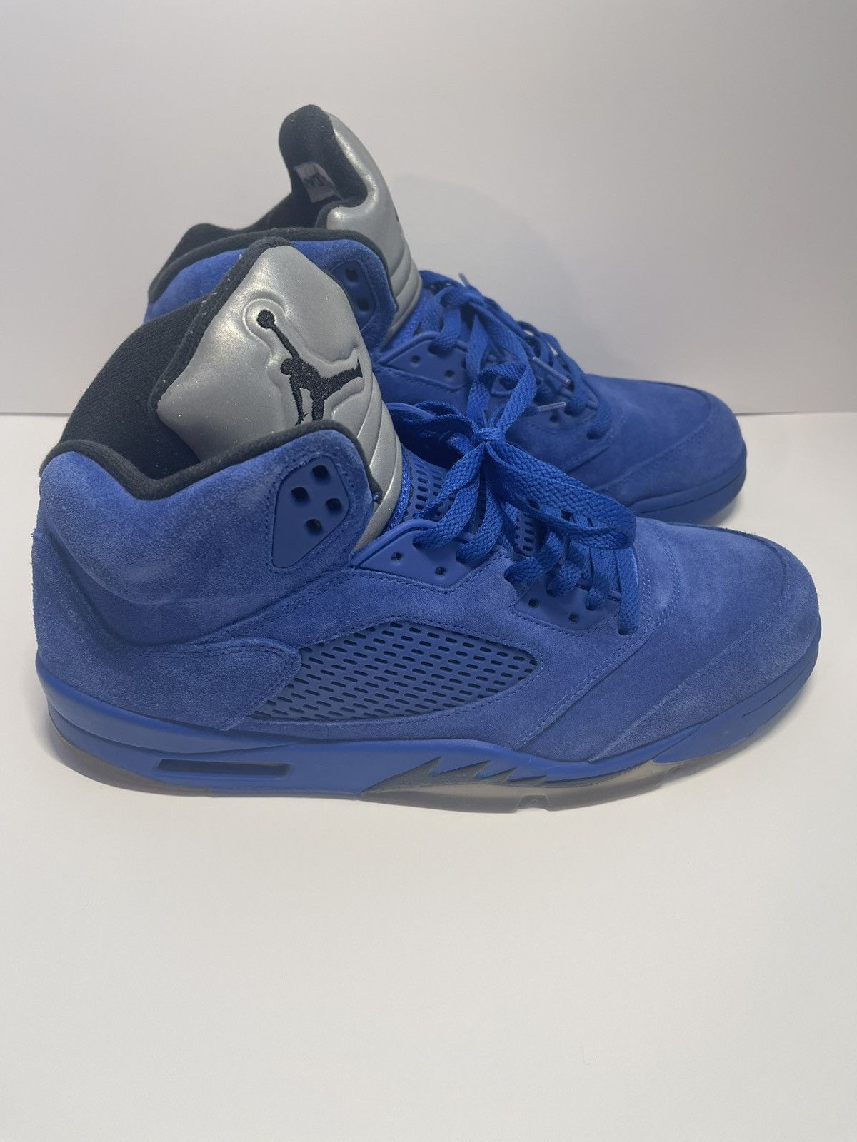 Nike Air Jordan 5 Retro Game Royal/Black 136027 401 Size 12 Men Size US 12 / EU 45 - 4 Thumbnail