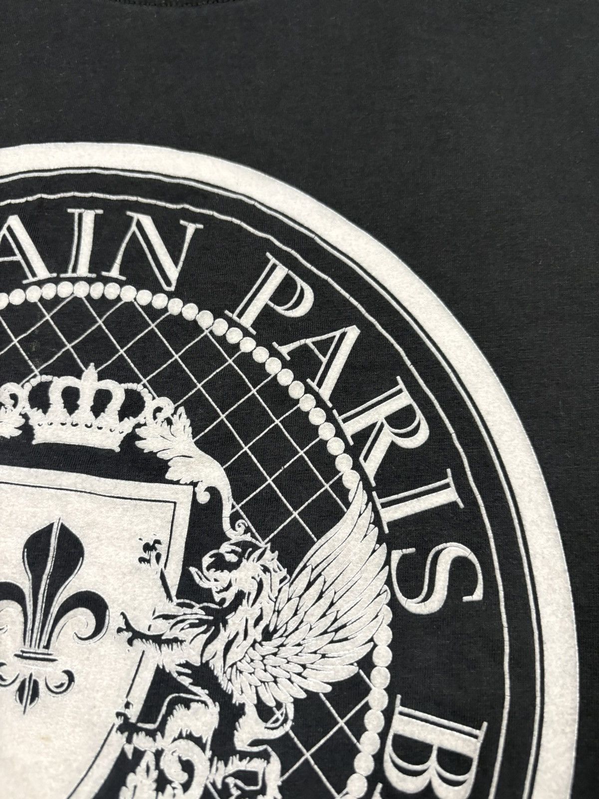 Balmain Balmain Paris Big Logo Crest Black T-Shirt Size US M / EU 48-50 / 2 - 7 Thumbnail