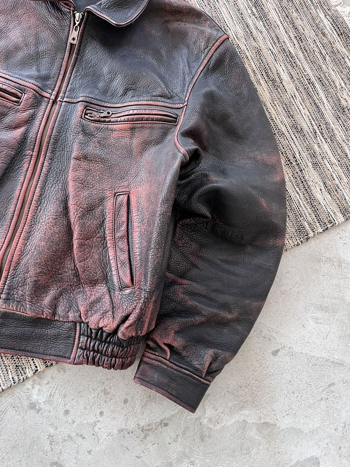 Genuine Leather Hype Vintage Coach Black Red Leather Bomber Jacket Y2K Sk8 Size US XL / EU 56 / 4 - 10 Thumbnail