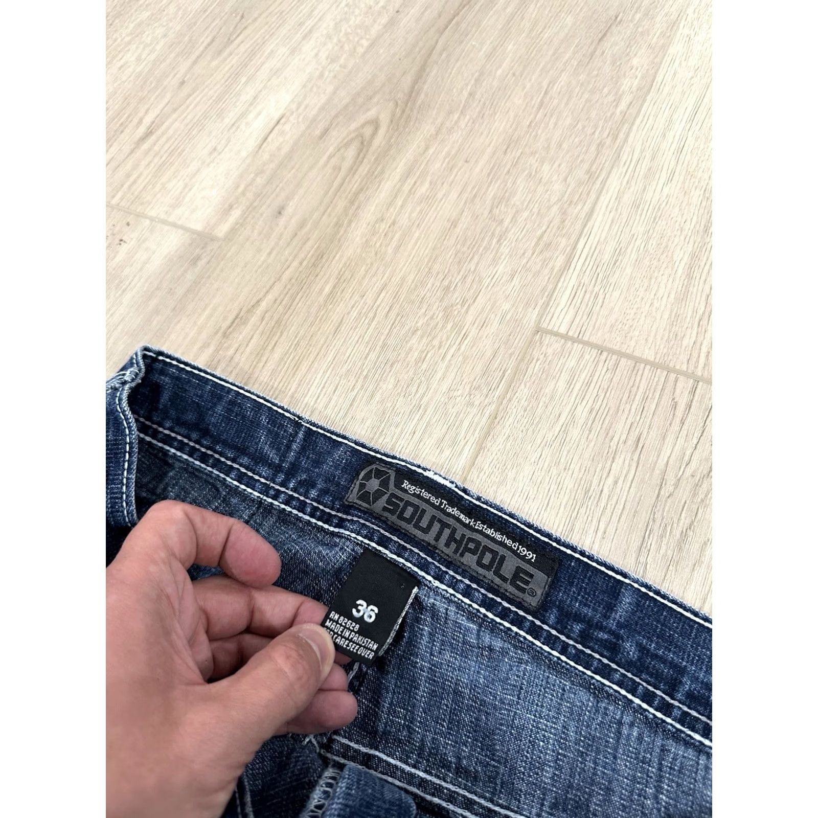 Southpole VINTAGE Southpole Jeans Size 36x31 Dark Wash Denim 5-Pocket Men Wide-Leg Relaxed Blue Cotton Jeans Boys Girls Mens Womens Size US 36 / EU 52 - 6 Thumbnail