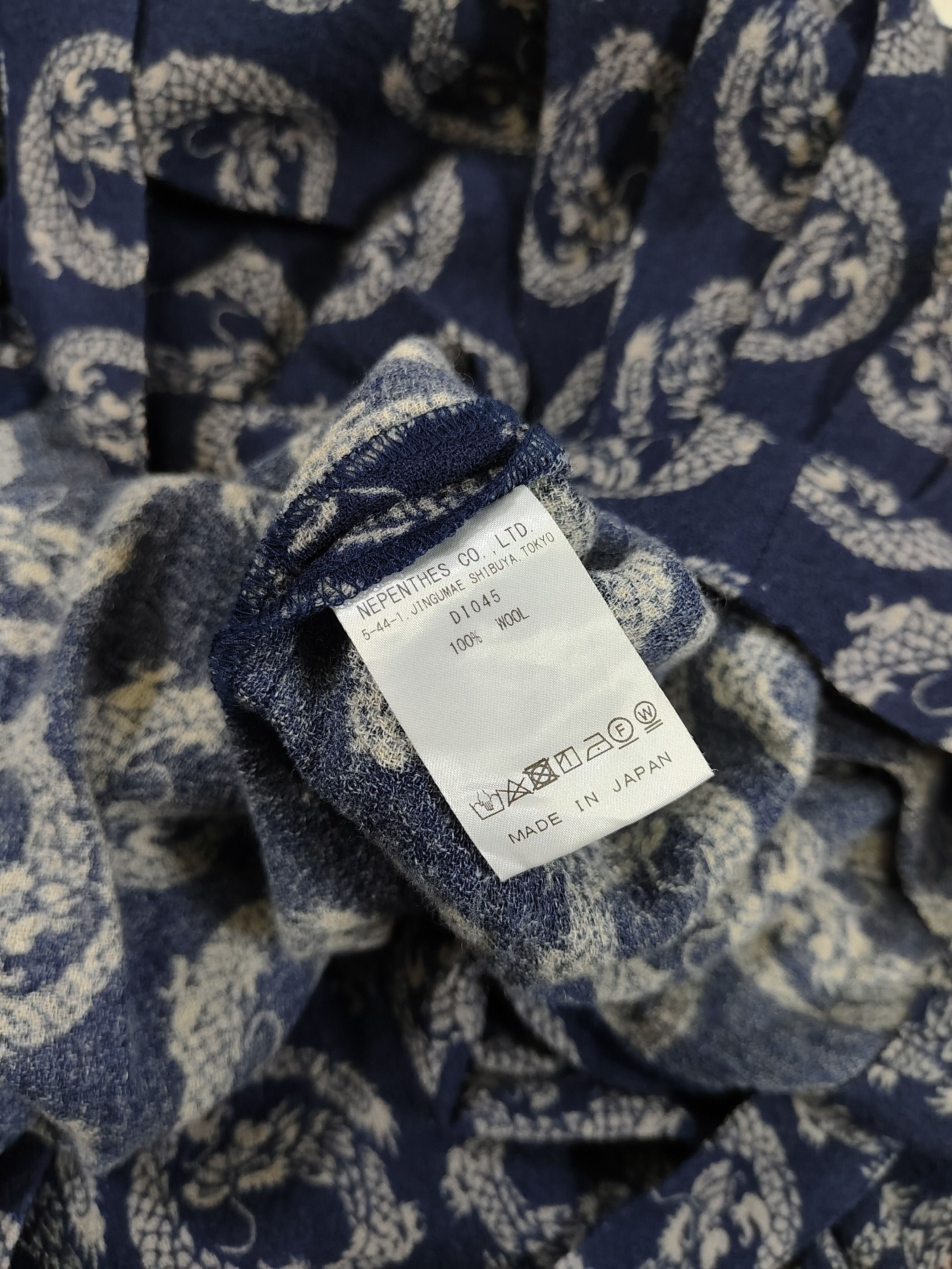 Needles Needles-Archive Dragon Crest Wrap Pleated Kimono Style Skirt Size 32" / US 10 / IT 46 - 9 Thumbnail