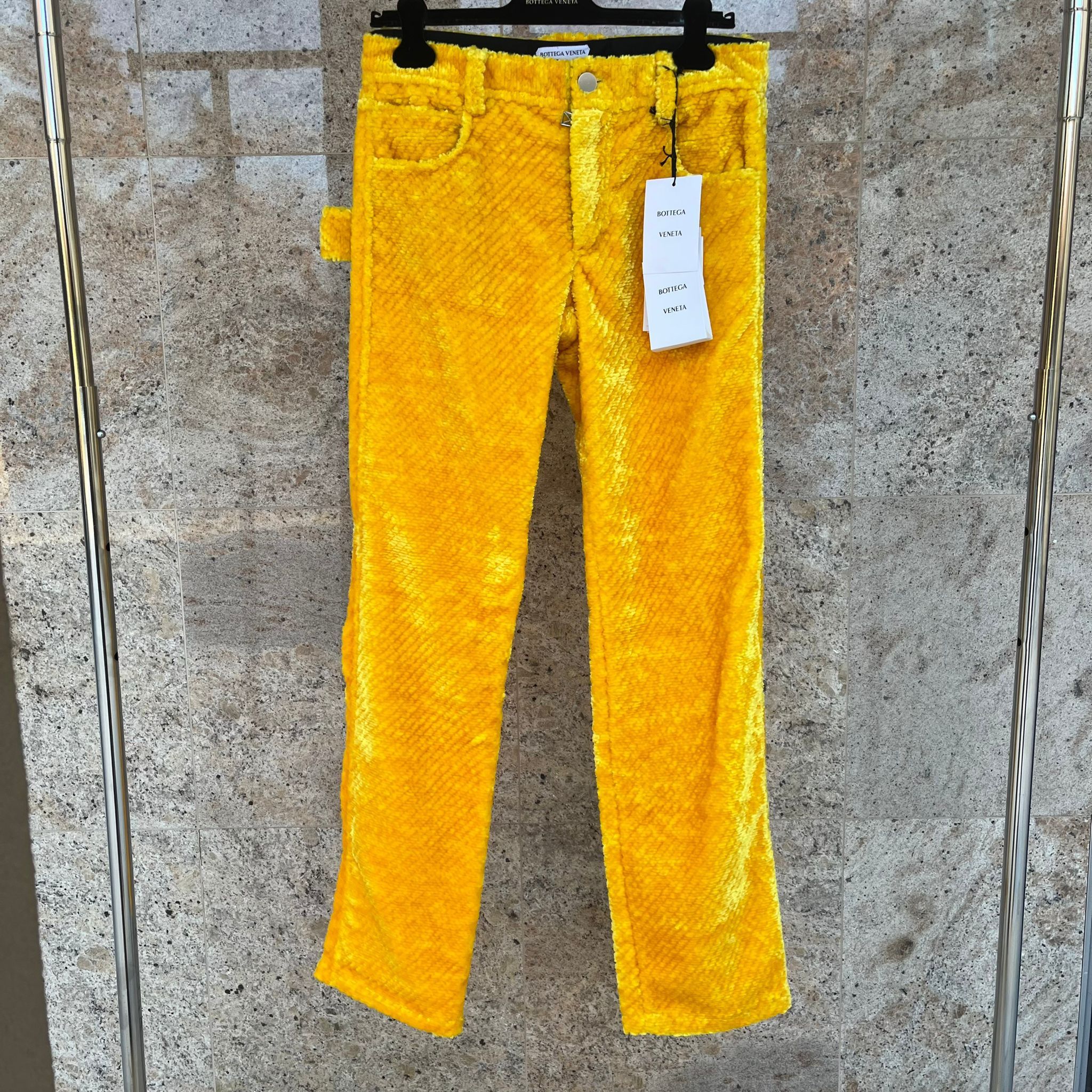 image of Bottega Veneta Chenille Twill Pants In Dandelion, Men's (Size 30)