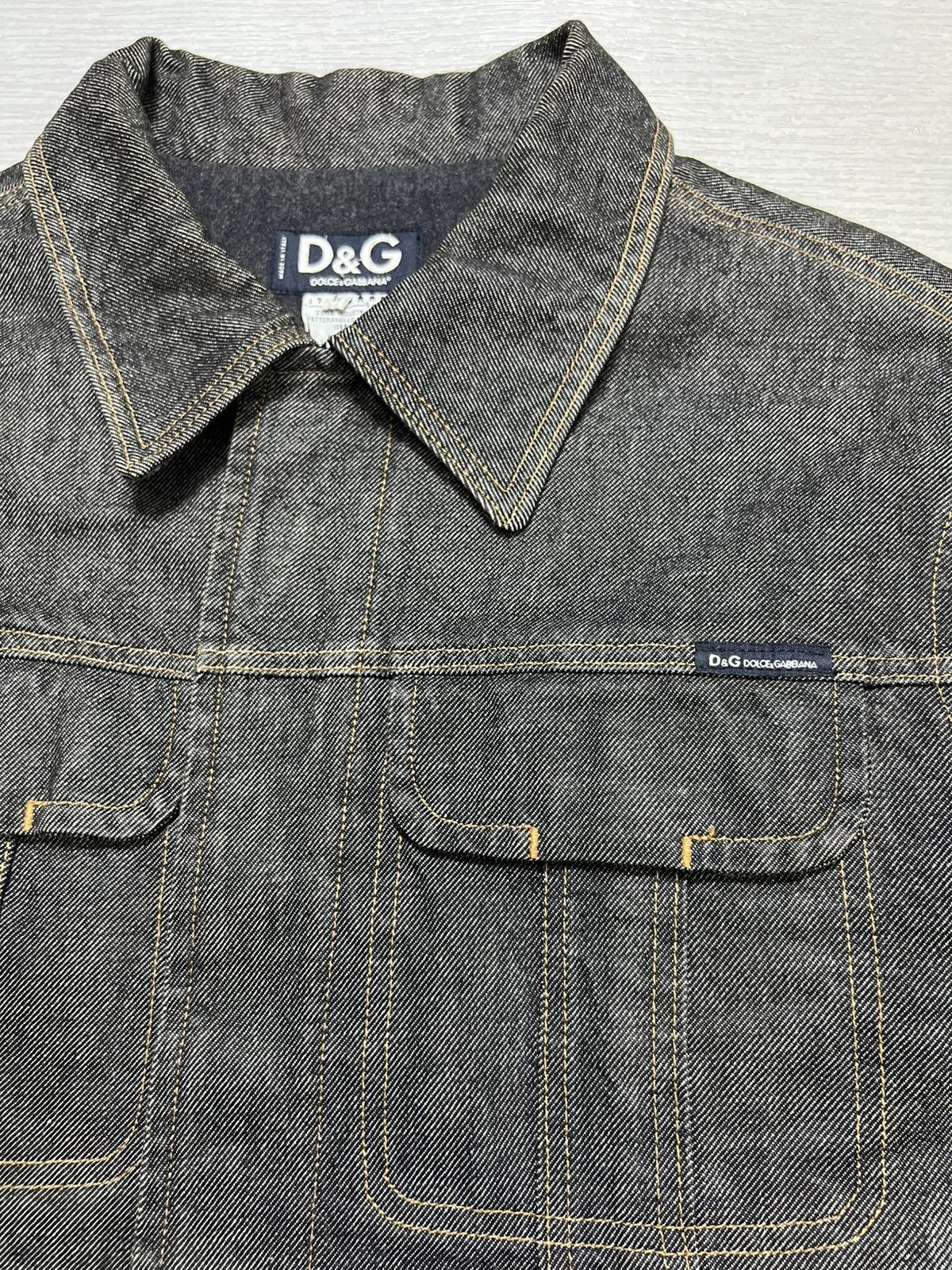 Dolce & Gabbana Dolce & Gabbana - AW03 Velcro Denim Biker Jacket Size US L / EU 52-54 / 3 - 11 Thumbnail