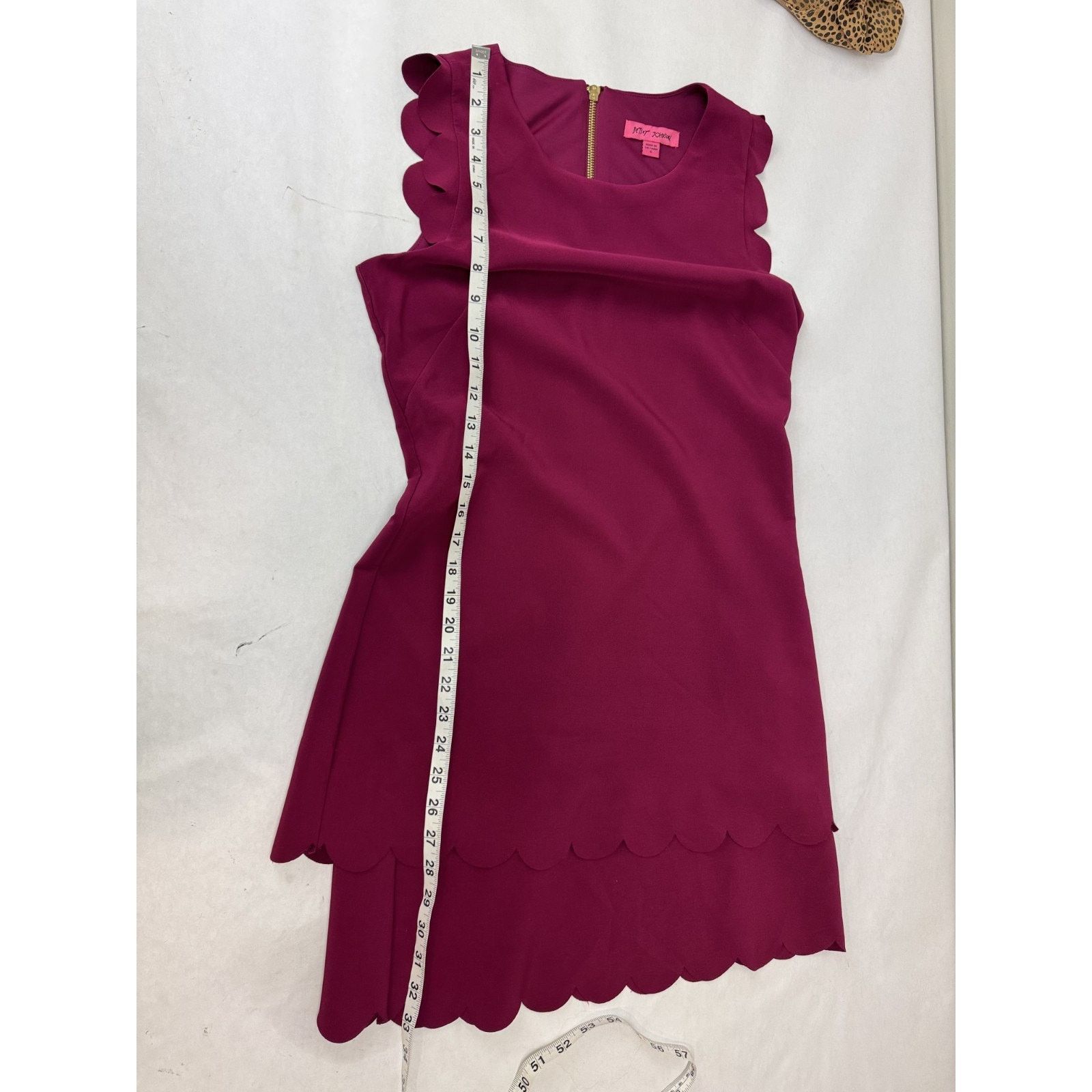 Betsey Johnson Y2K Betsy Johnson Dress Scalloped Hem Cap Sleeves Fuchsia 6 Size M / US 6-8 / IT 42-44 - 10 Thumbnail