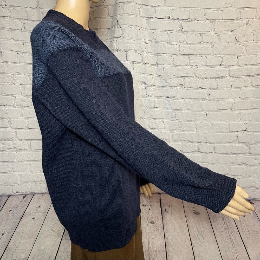 Other NWT New Progetto Uomo Navy Wool Cashmere Sweater Size L Mad Size US L / EU 52-54 / 3 - 2 Thumbnail
