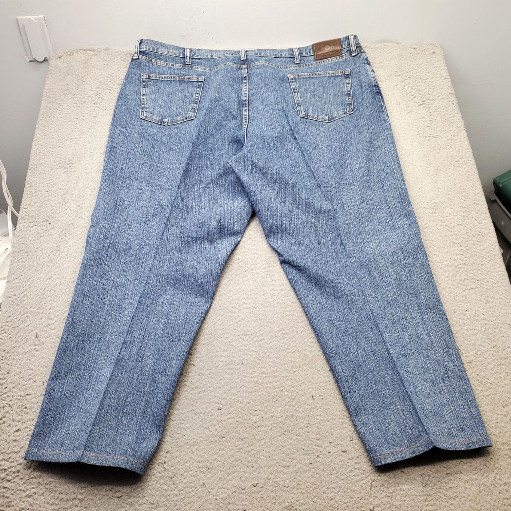 Wrangler VINTAGE Wrangler Straight Leg Jeans Men 48x30 Blue Denim Relaxed Fit Medium Wash Stretch Jeans Mens 48 Jeans Blue Denim Welfare Size US 32 / EU 48 - 2 Thumbnail