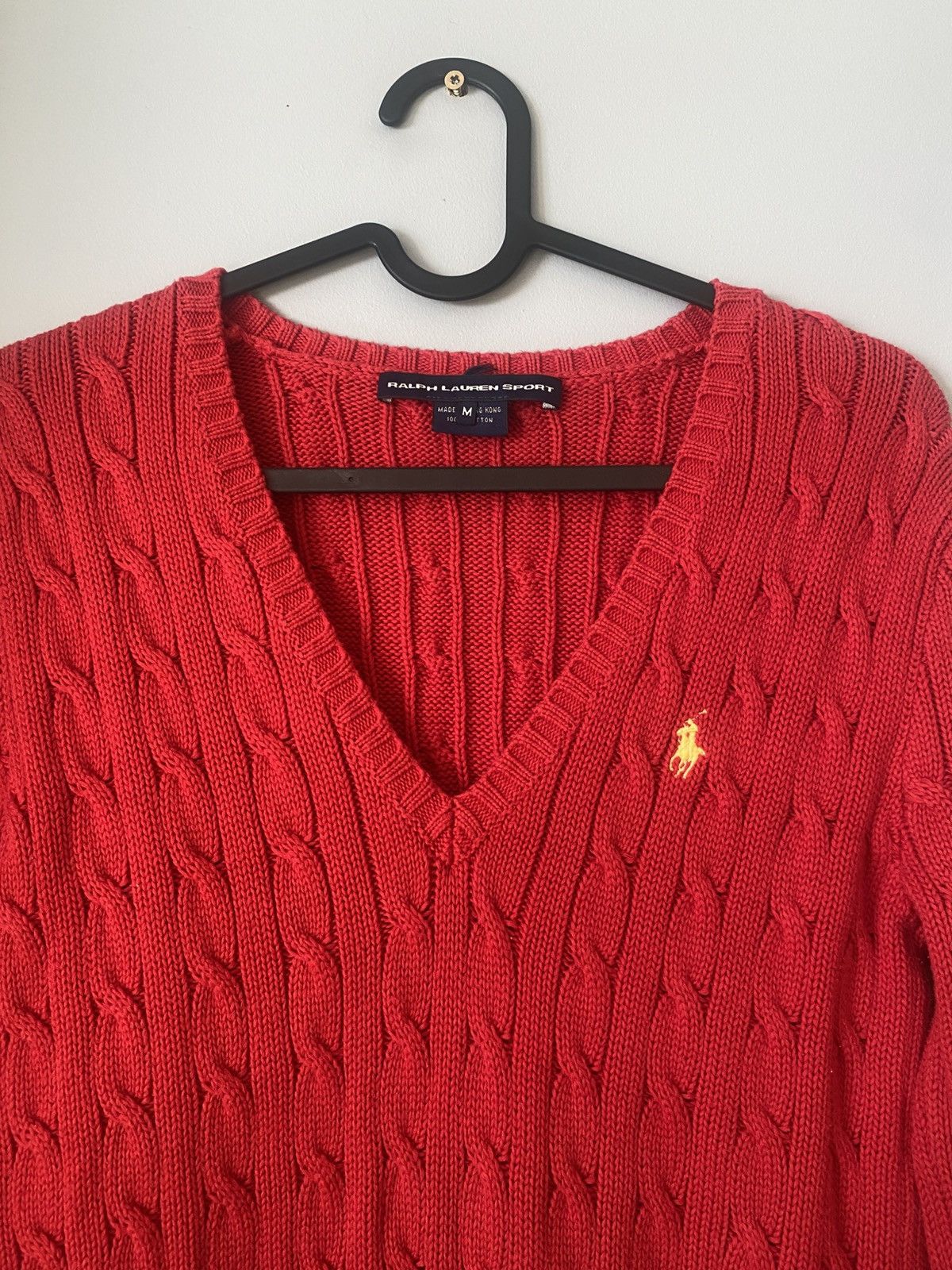 Polo Ralph Lauren × Ralph Lauren Sport Ralph lauren sweater cableknit women red Size M / US 6-8 / IT 42-44 - 2 Thumbnail