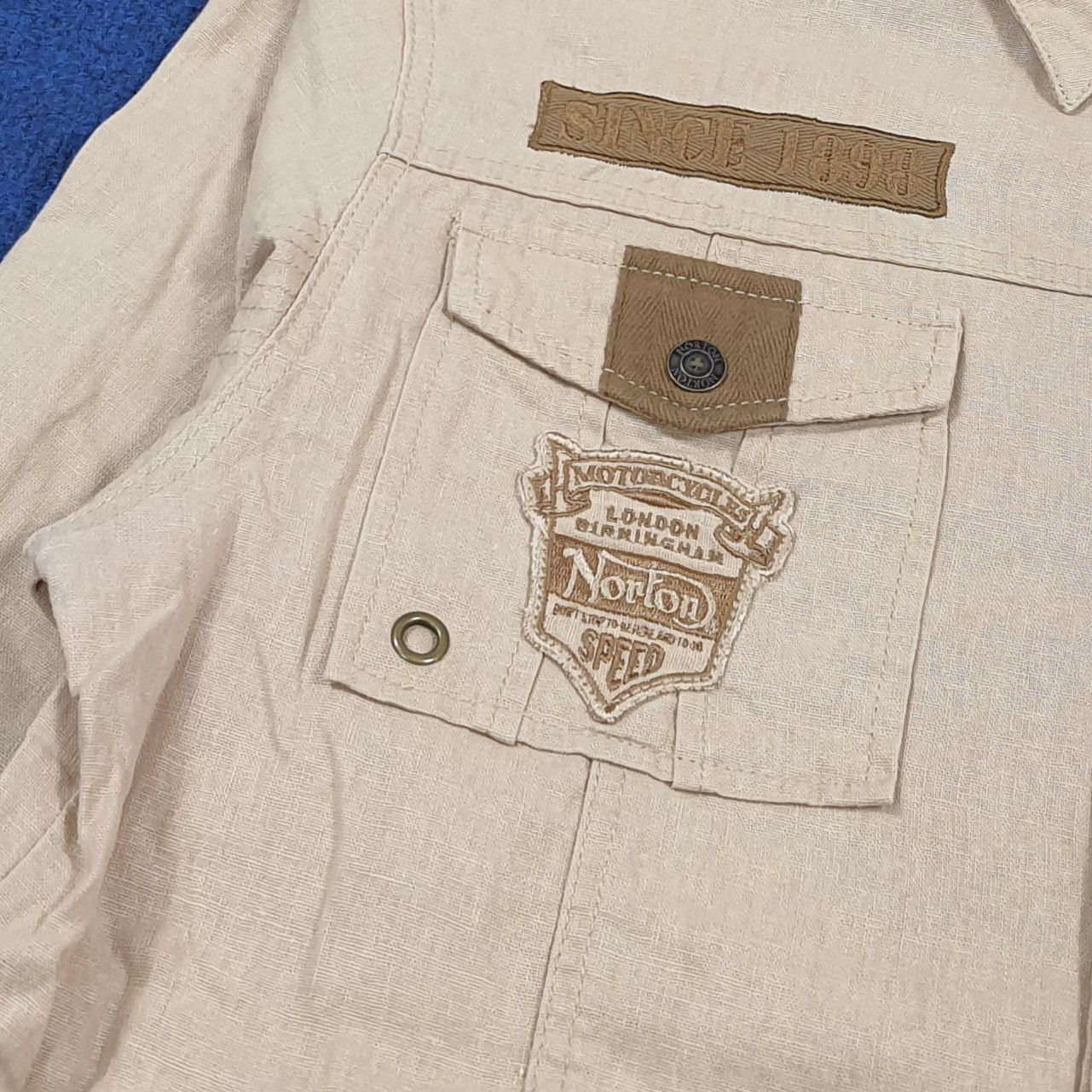 Norton Vintage Norton Motorcycles Shirt Biker Workshirt C293N9 Size US L / EU 52-54 / 3 - 5 Thumbnail