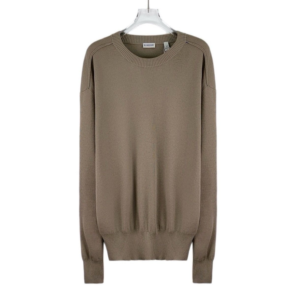 Burberry Burberry Brown Wool Crew Neck Long Sleeve Knit Sweater K26WX Size US L / EU 52-54 / 3 - 1 Thumbnail