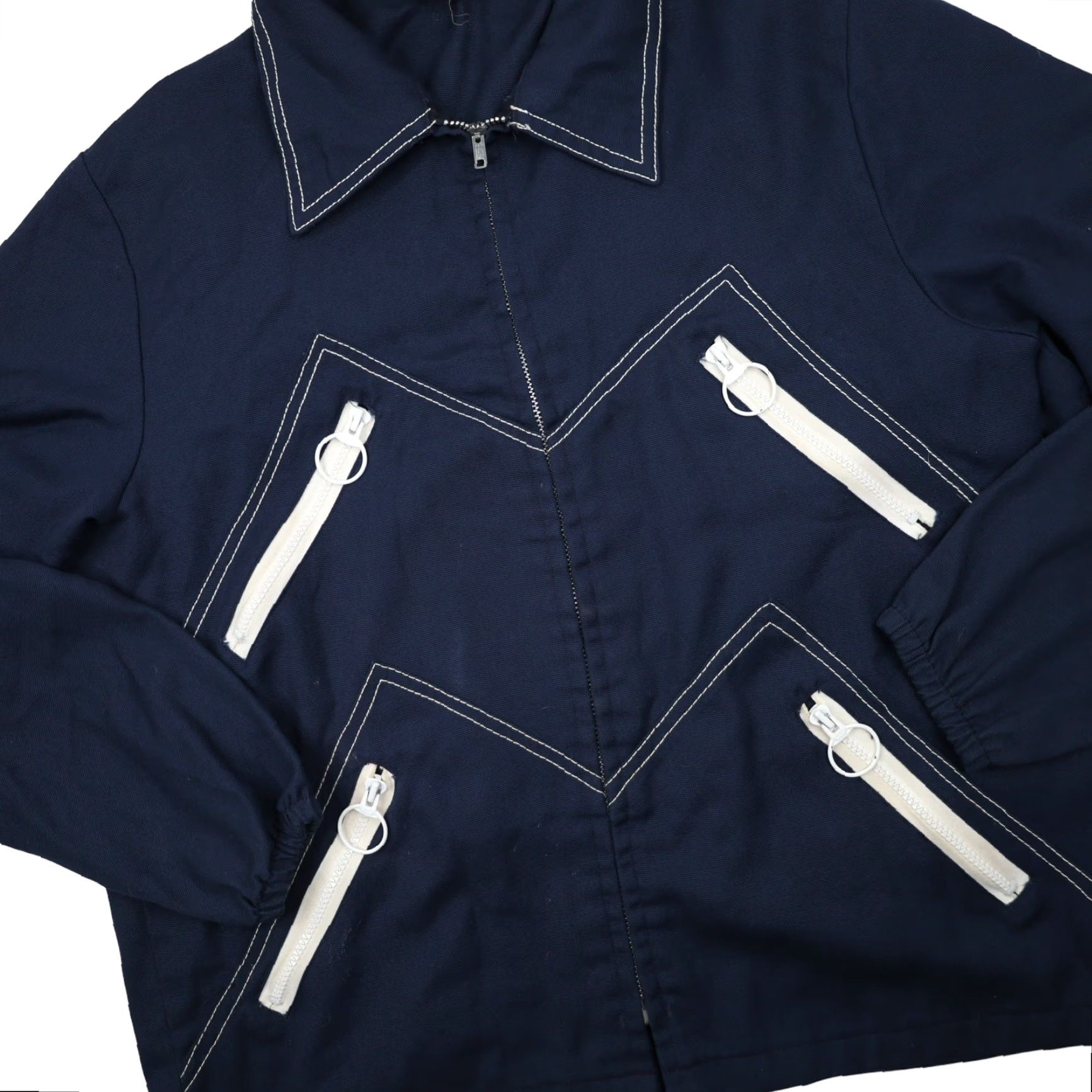 Vintage VINTAGE Sir Jac Mens Large Multi Zipper Shirt Jacket Blue Shirt Jacket Mens L Blue Zipper Western 90s Size US L / EU 52-54 / 3 - 3 Thumbnail