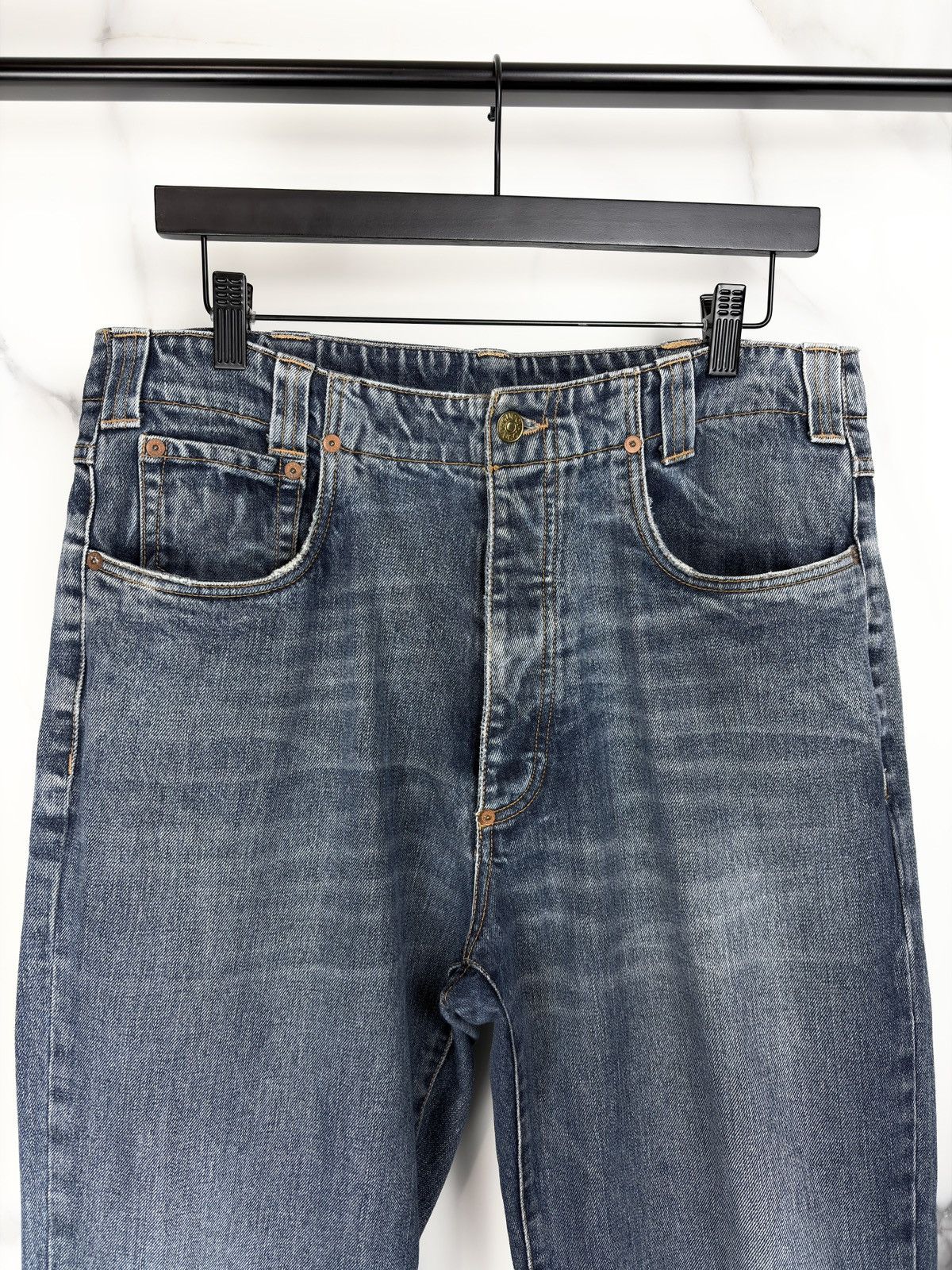 Gucci Gucci Tom Ford Vintage Web Baggy Faded Blue Denim Jeans Size US 34 / EU 50 - 3 Thumbnail