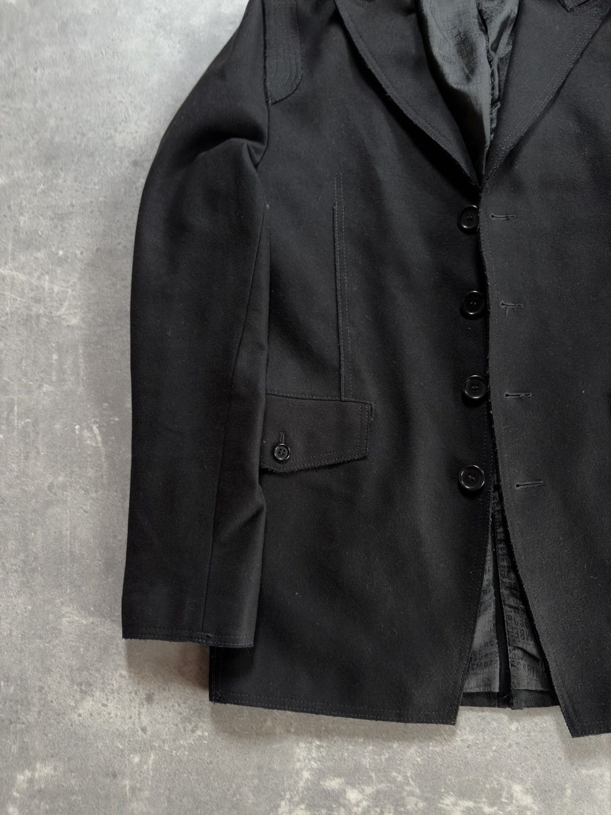 Dirk Bikkembergs 00s Dirk Bikkembergs Military Raw Edges Rare Blazer Jacket Size US L / EU 52-54 / 3 - 10 Thumbnail