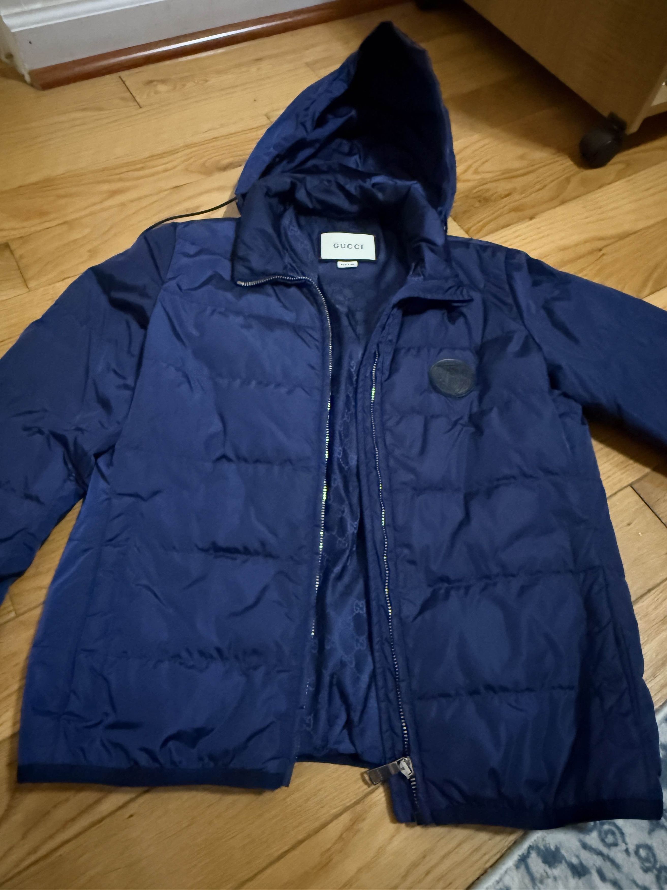 Gucci Gucci GG Monogram Puffer Jacket (Navy) Size S / US 4 / IT 40 - 1 Thumbnail