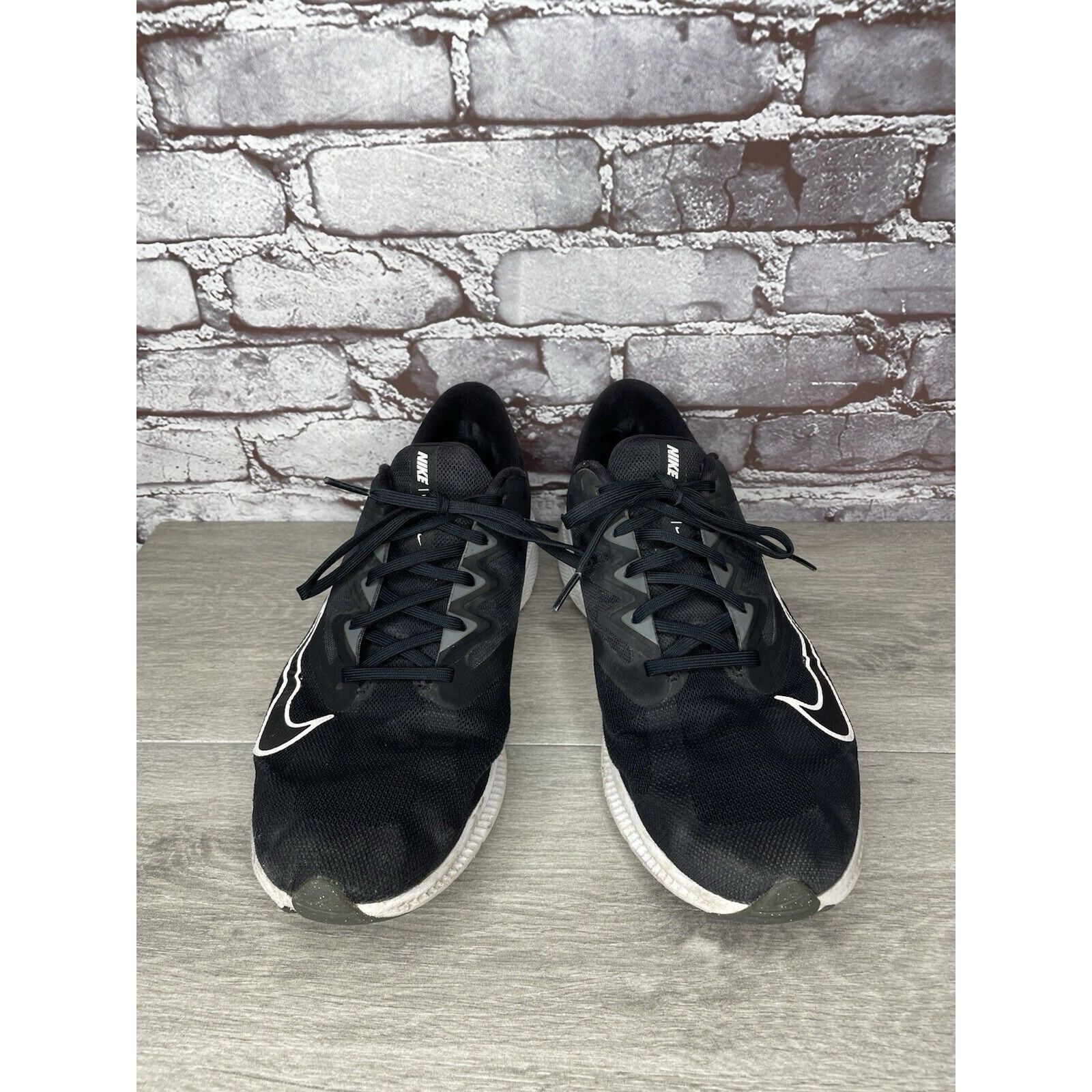 Nike Nike Quest 3 Running Black Mesh Synthetic White Lace Up Shoe Size US 11 / EU 44 - 9 Thumbnail