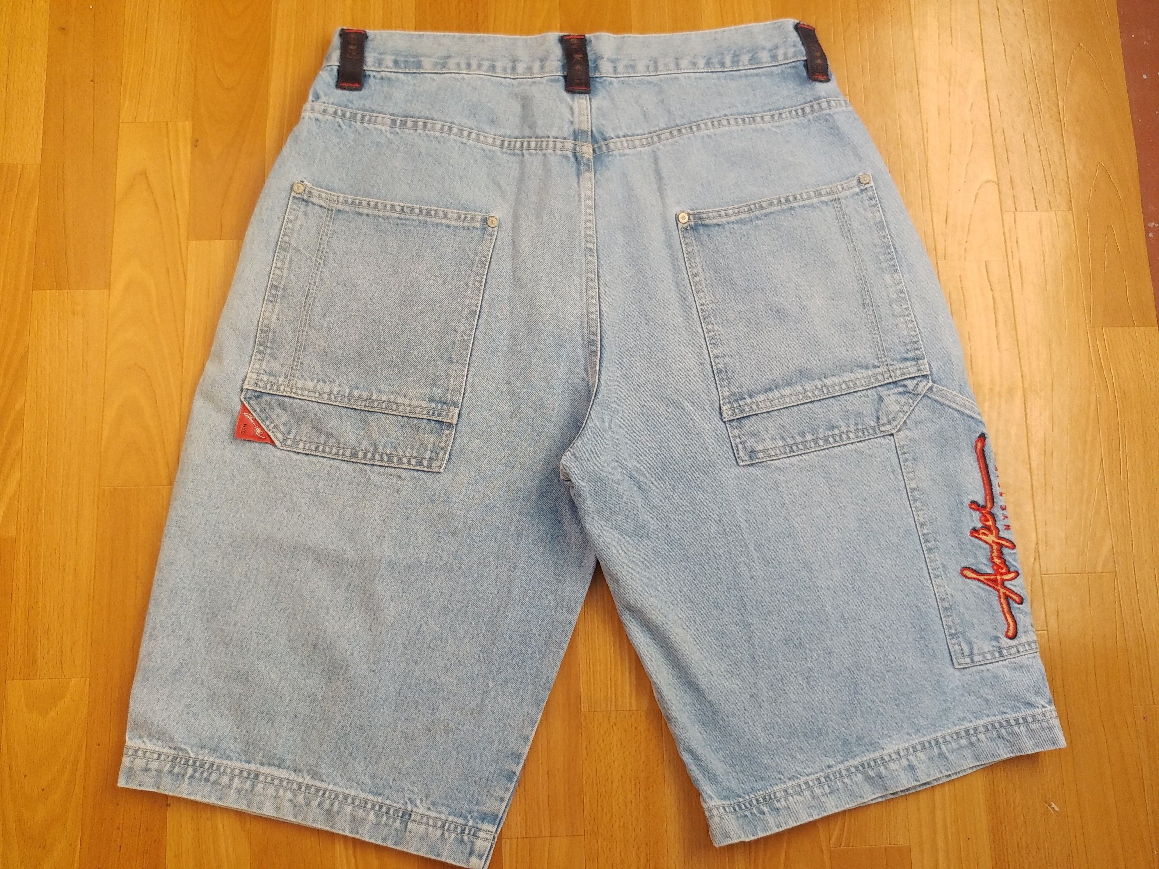 Aem'kei Aem'Kei jeans shorts, vintage Aem Kei hip hop pants, 90s 36 Size US 36 / EU 52 - 1 Thumbnail