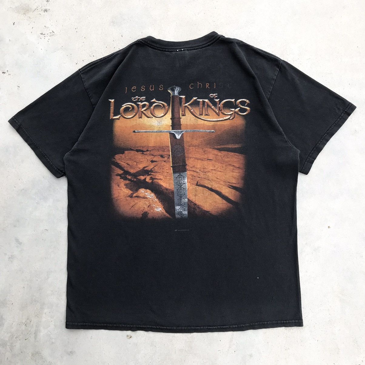 Vintage 2000's Jesus Christ " The Lord of The Rings Movie " T-Shirt Size US L / EU 52-54 / 3 - 2 Thumbnail