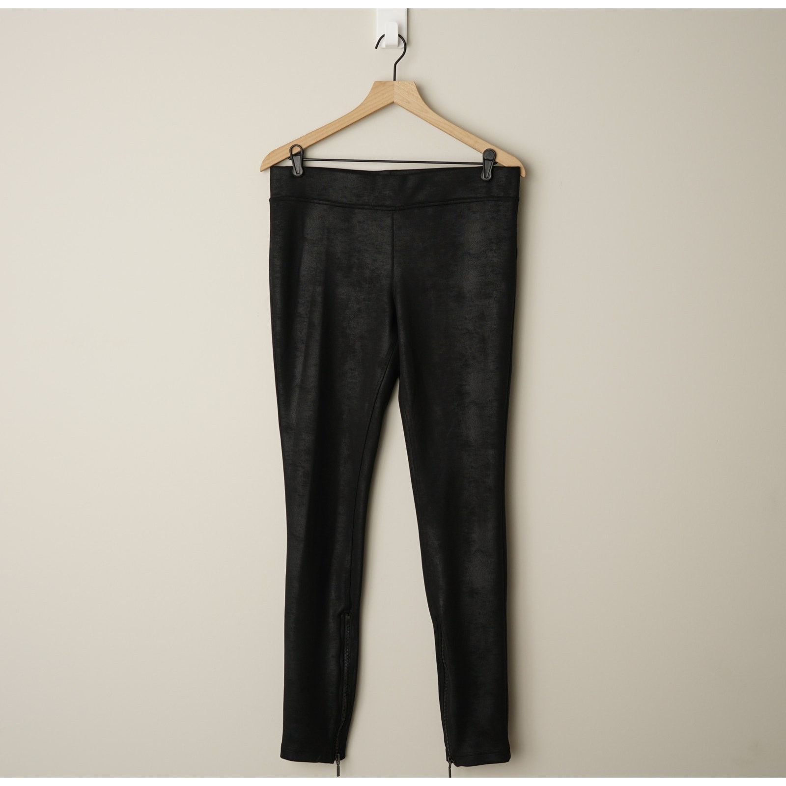 Free People Free People Subtle Metallic Inner Zipper Ankle Pants Black M Size 32" / US 10 / IT 46 - 1 Thumbnail