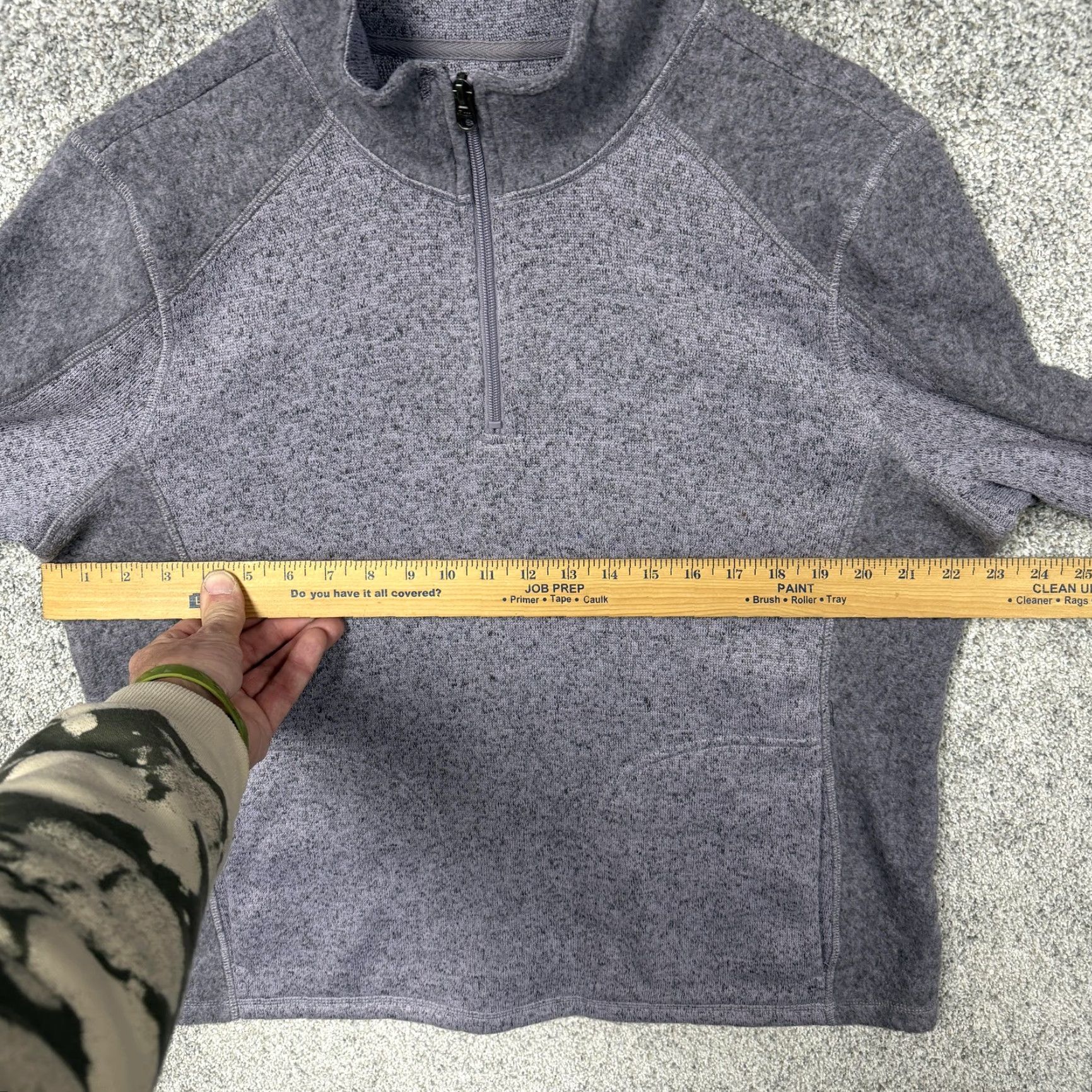 Vintage G.H. Bass & Co Sweatshirt Mens XL Purple 1/4 Zip Fleece Pullover Raglan Pocket Mock Neck Outdoor Preppy Fall Winter Size US XL / EU 56 / 4 - 4 Thumbnail