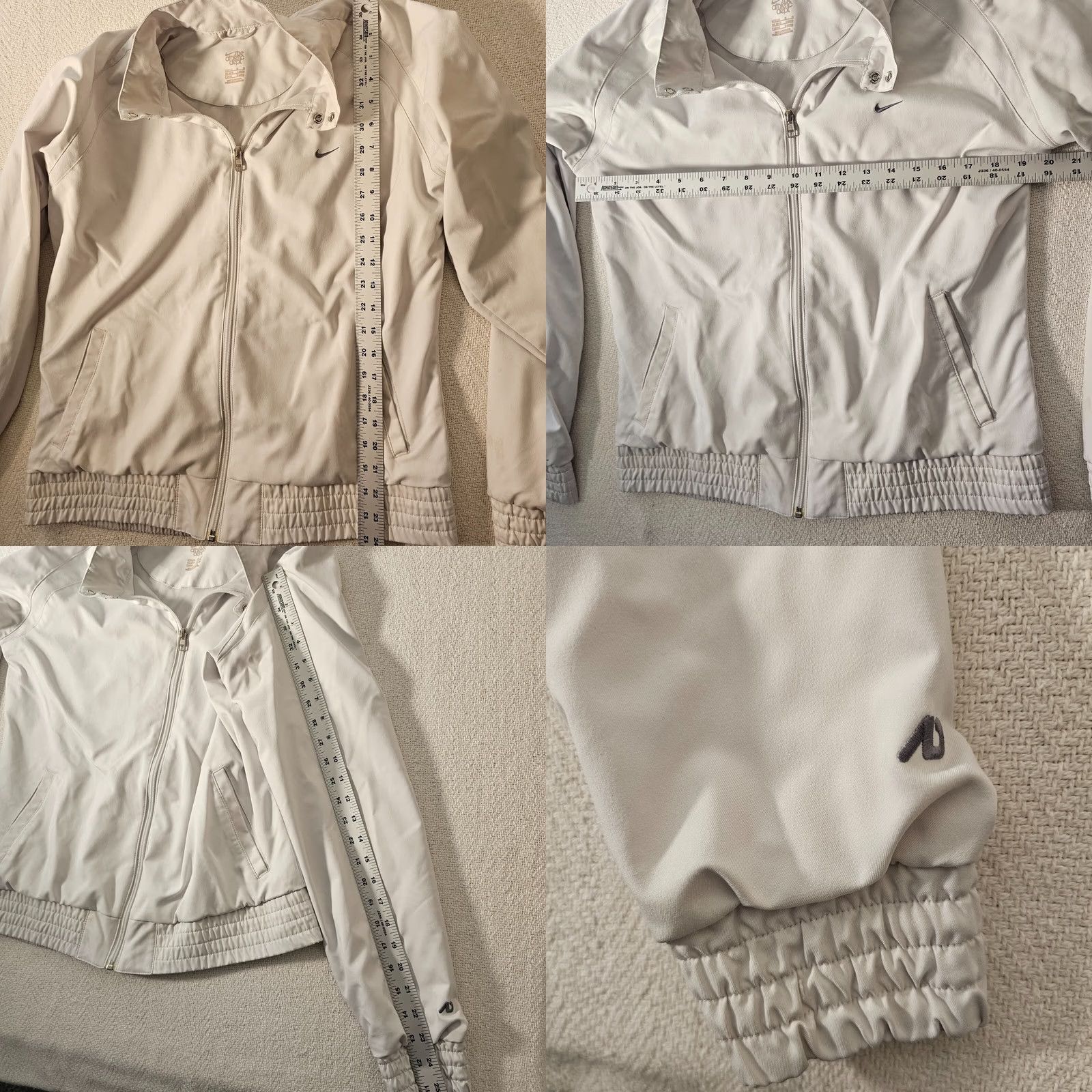 Nike VINTAGE Nike Womens Track Jacket White Large Nylon? No, Polyester The Athletic Dept. 90s Full Zip Womens Jacket Size L / US 10 / IT 46 - 8 Thumbnail
