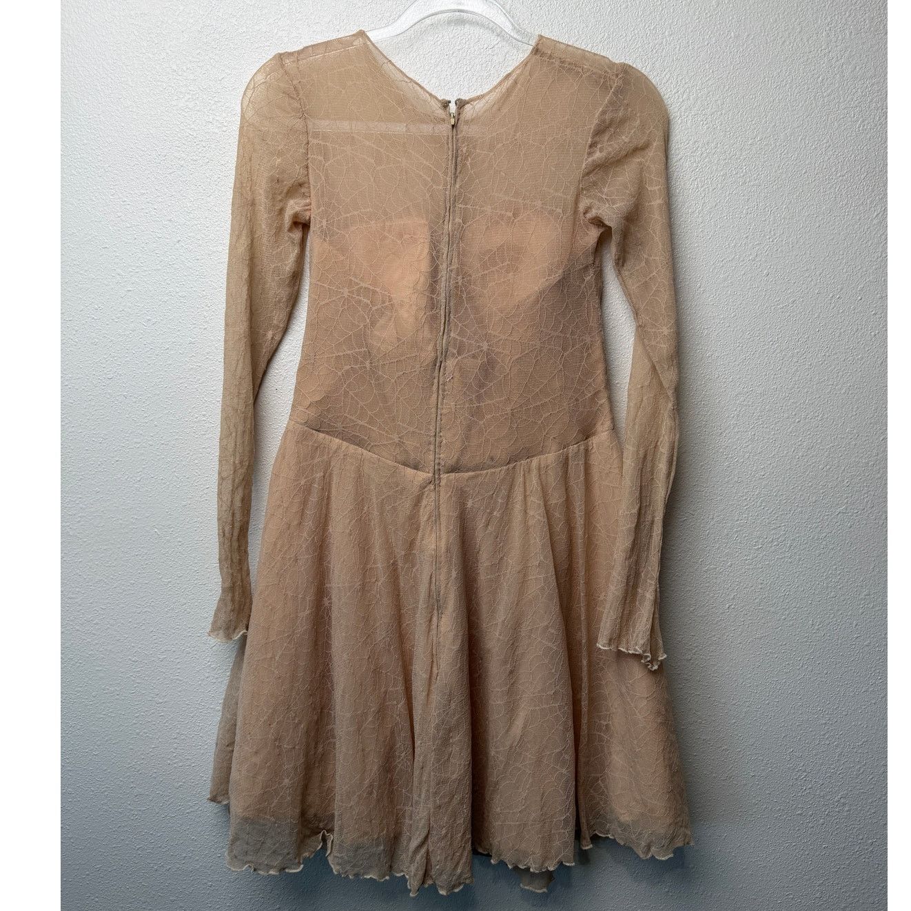 Other Ninivah Khomo Tan Lace Long Sleeve Mini Dress US XS/S Size XS / US 0-2 / IT 36-38 - 7 Thumbnail