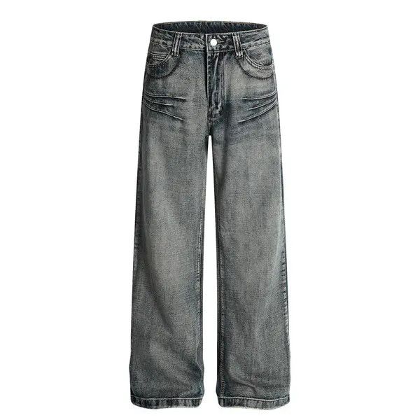 Vintage Heavy washed men's retro punk distressed jeans Size US 32 / EU 48 - 1 Thumbnail