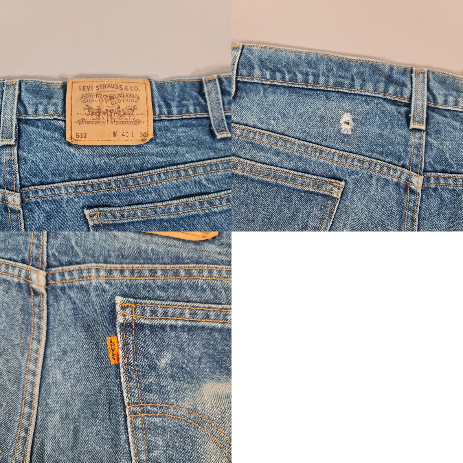 Levi's VINTAGE Levi's 517 Jeans Jeans Bootcut Denim 90s Blue W38 L28 Made In USA Mens Regular 5-Pocket Comfort Jacket? Size US 38 / EU 54 - 9 Thumbnail