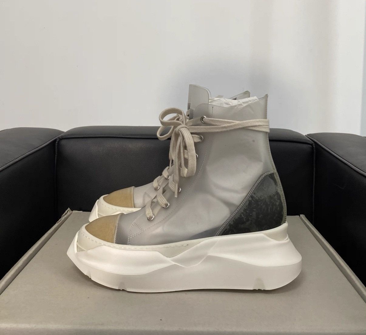 Rick Owens Rick Owens PVC Platform Bubble Converse-Inspired Sneakers Size US 7 / IT 37 - 2 Thumbnail