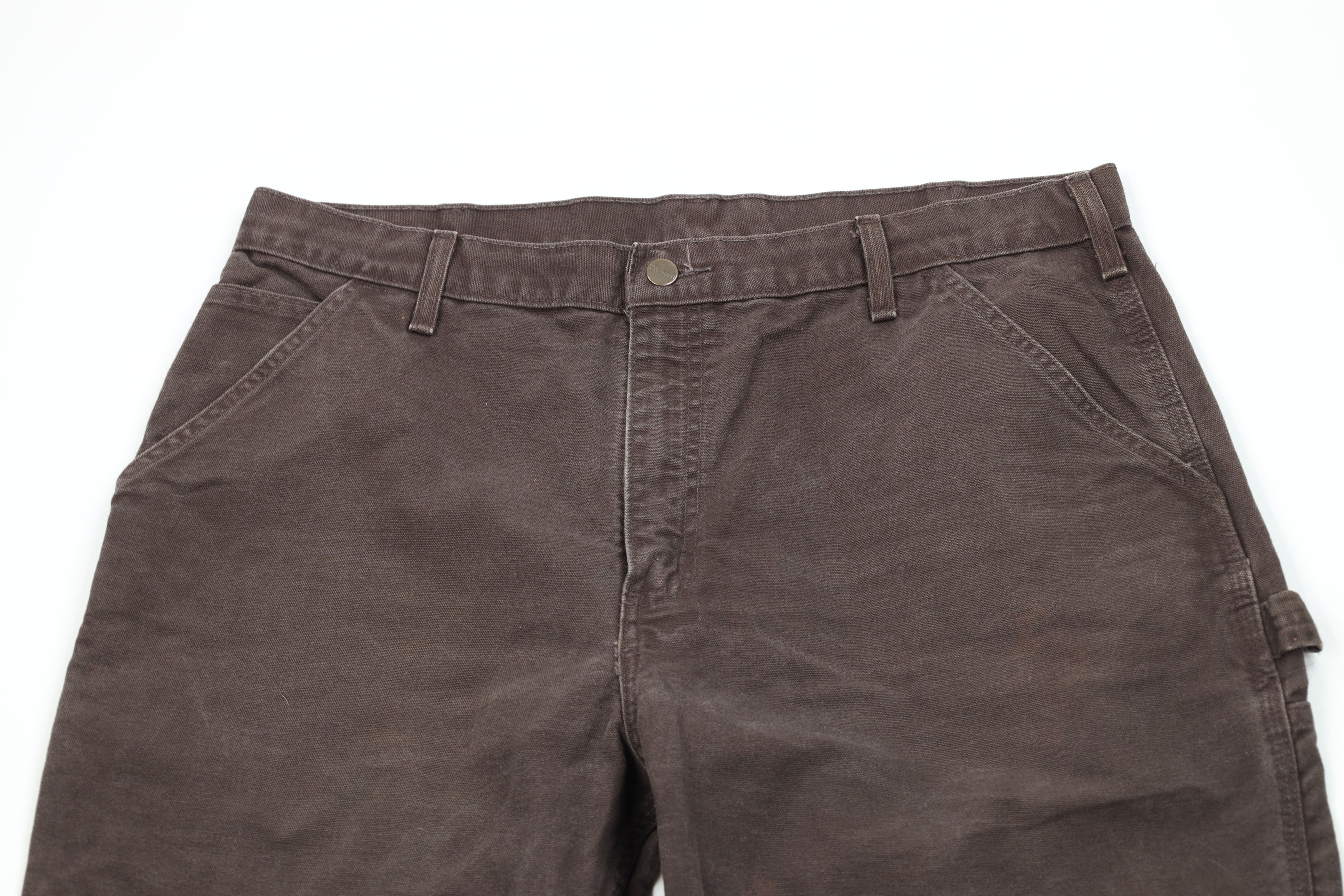 Carhartt Vintage Y2K Carhartt Canvas Wide Leg Dungaree Pants Brown Size US 38 / EU 54 - 2 Thumbnail