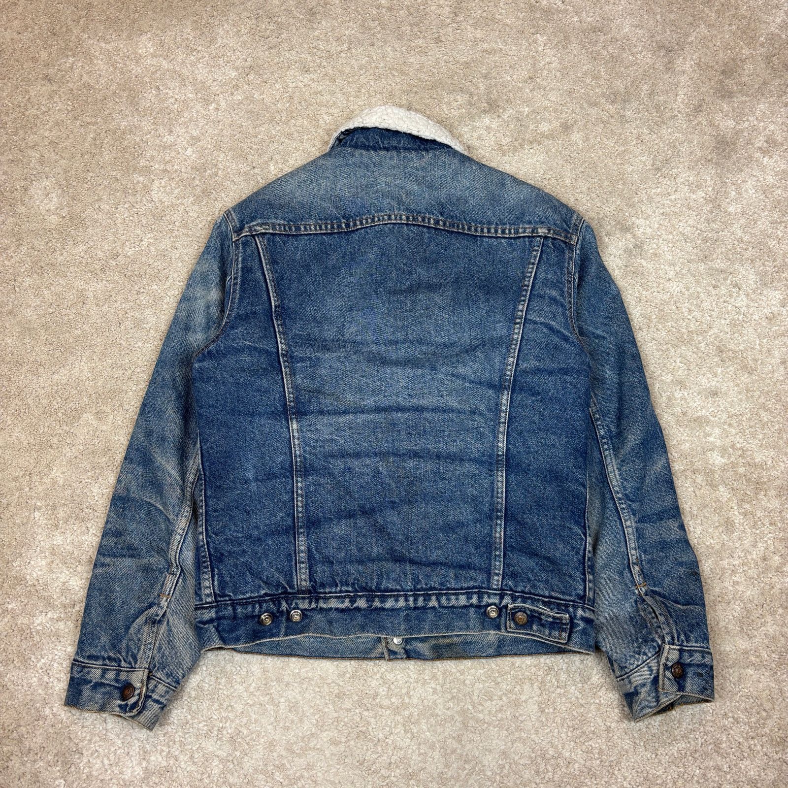 Levi's Vintage 80s 90 Levi's Sherpa Lined Trucker Jacket 36R Medium Size US M / EU 48-50 / 2 - 3 Thumbnail