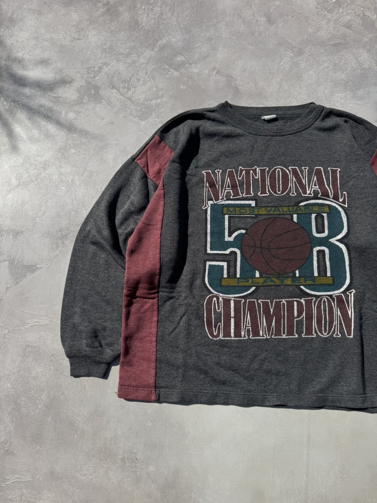 Vintage 80s-90s Sweatshirt National Basketball Champion #58 Size US M / EU 48-50 / 2 - 3 Thumbnail