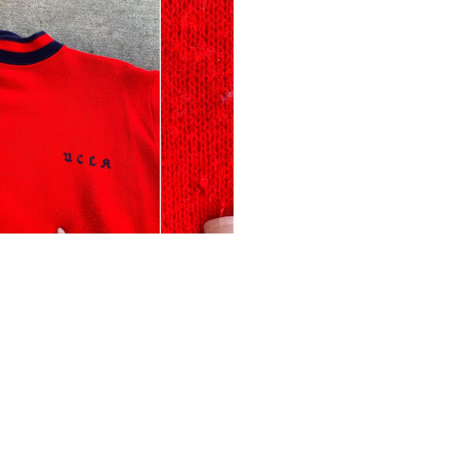 Vintage VINTAGE Collegiate Pacific UCLA Short Sleeve Sweatshirt Ringer Zip Shoulder Red L Men’s Womens? Size US L / EU 52-54 / 3 - 9 Thumbnail