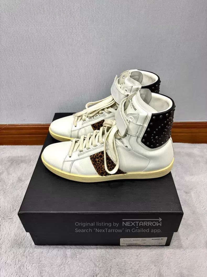 Saint Laurent Paris Saint Laurent Paris Leopard Print Orange Suede Board Shoes Size US 9 / EU 42 - 3 Thumbnail
