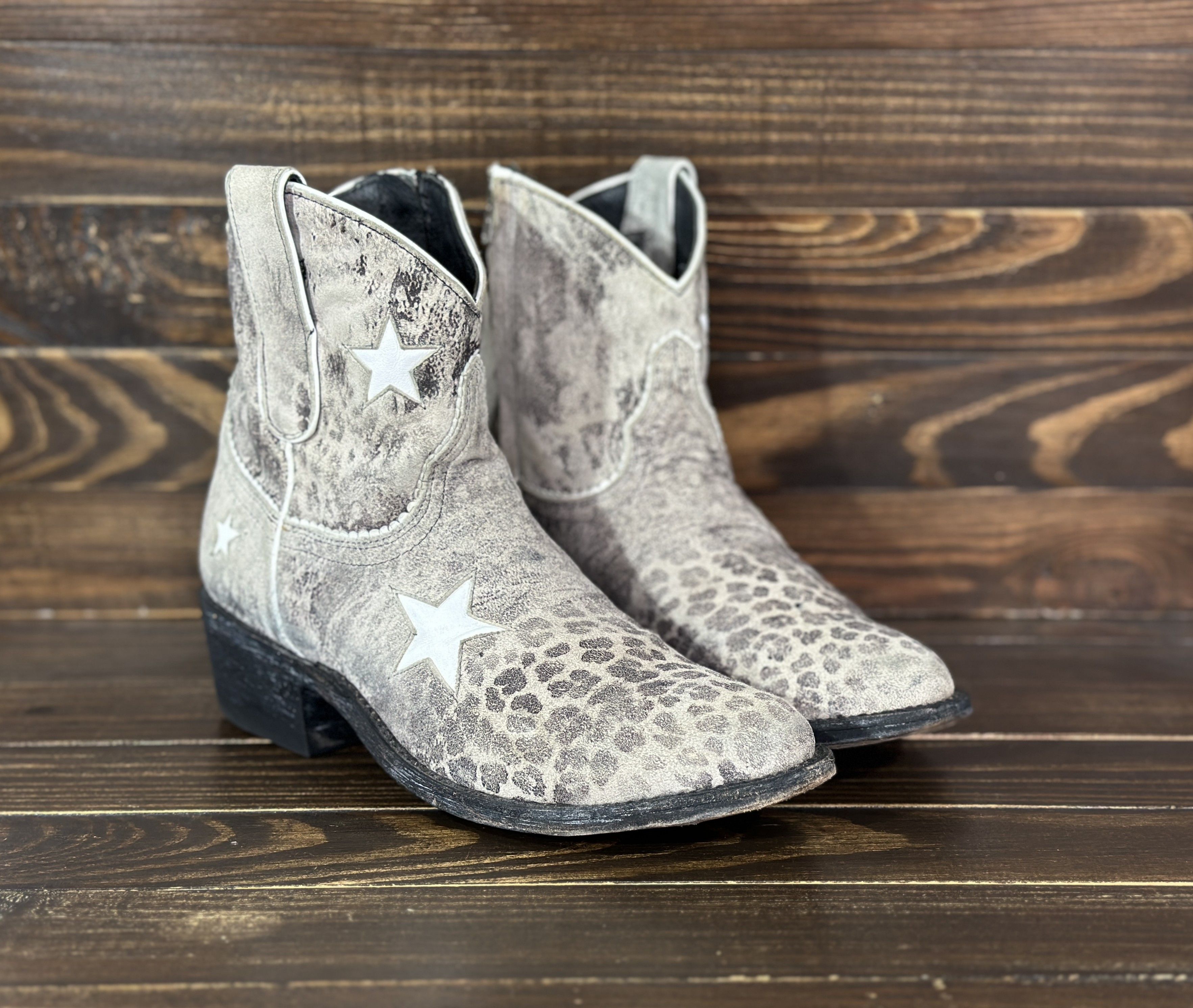 Mexicana MEXICANA TRISTAR 7 Black Grey LEOPARD Boots Made In Mexico Size US 8 / IT 38 - 19 Thumbnail